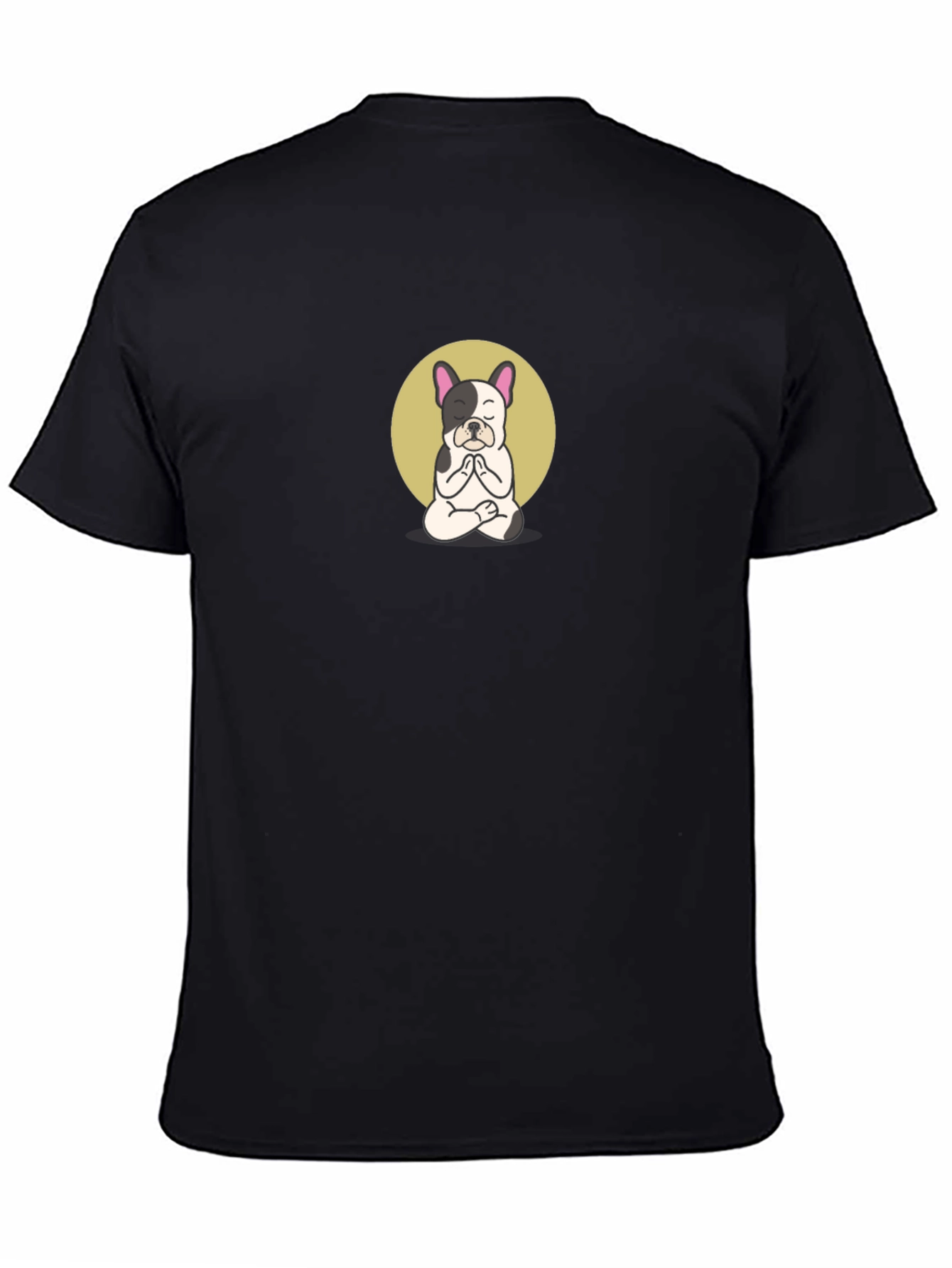 Black Meditating French Bulldog Graphic Tee view 4