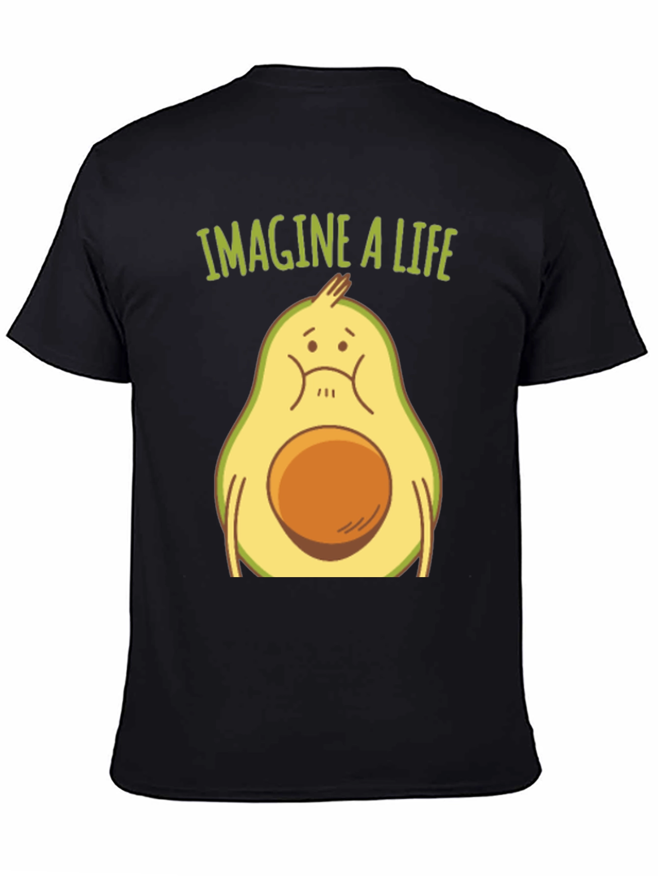 Black Imagine a Life Avocado Graphic Tee - Unisex view 4