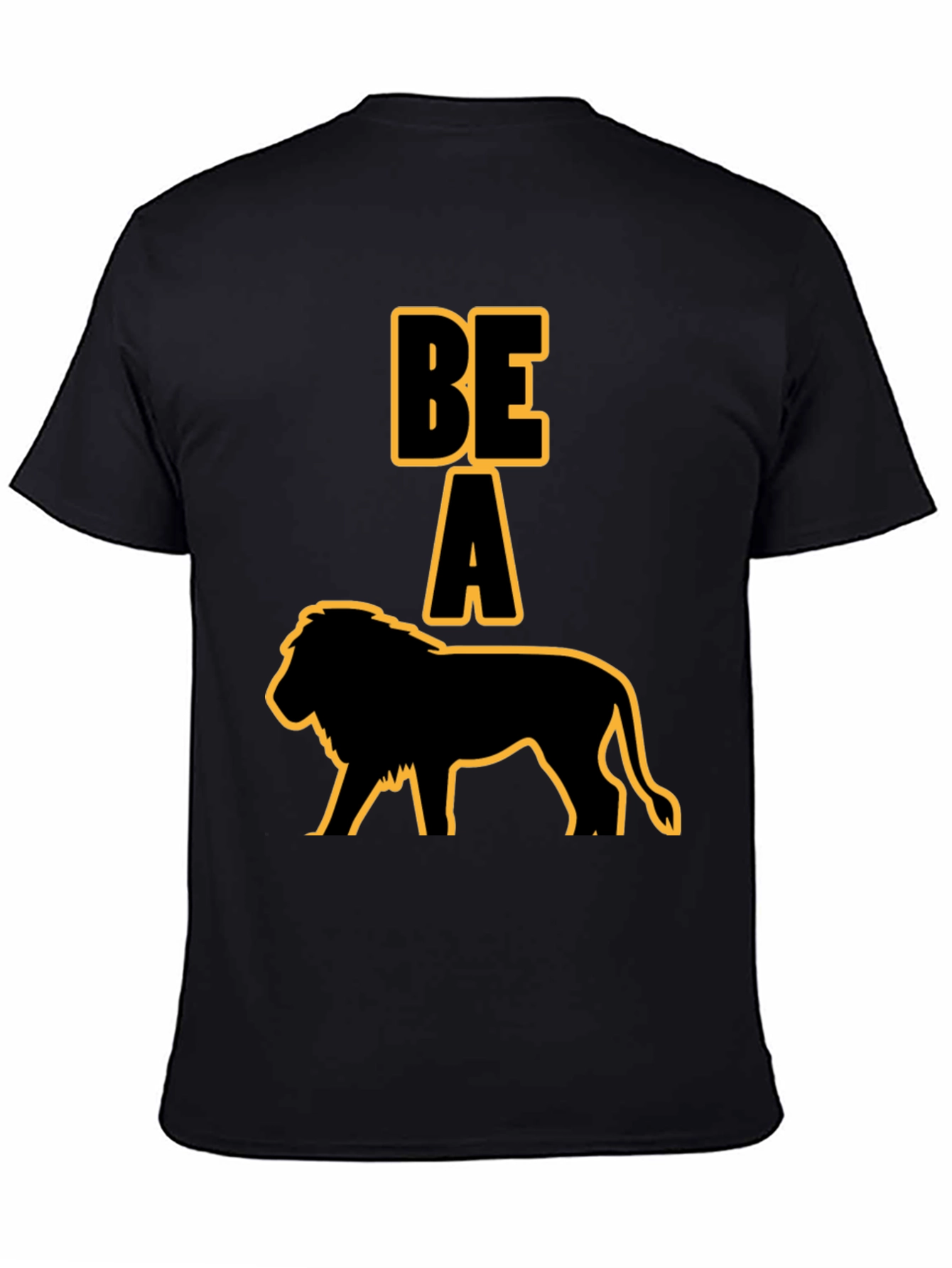 Black Be A Lion Graphic T-Shirt - Bold Statement Tee view 4