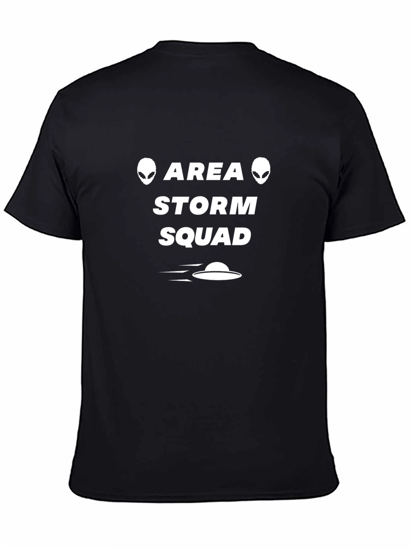 Black Area Storm Squad Graphic Tee - Black Cotton T-Shirt view 4