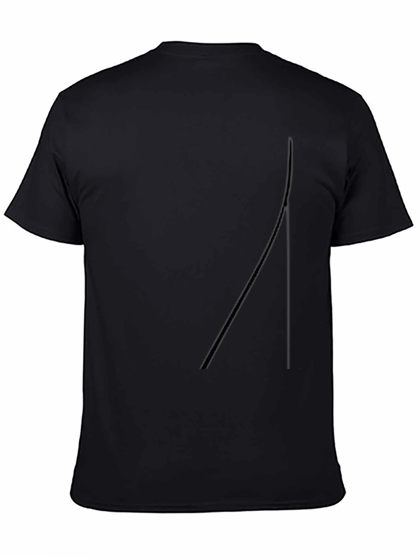 Black Men's Black Casual T-Shirt view 4
