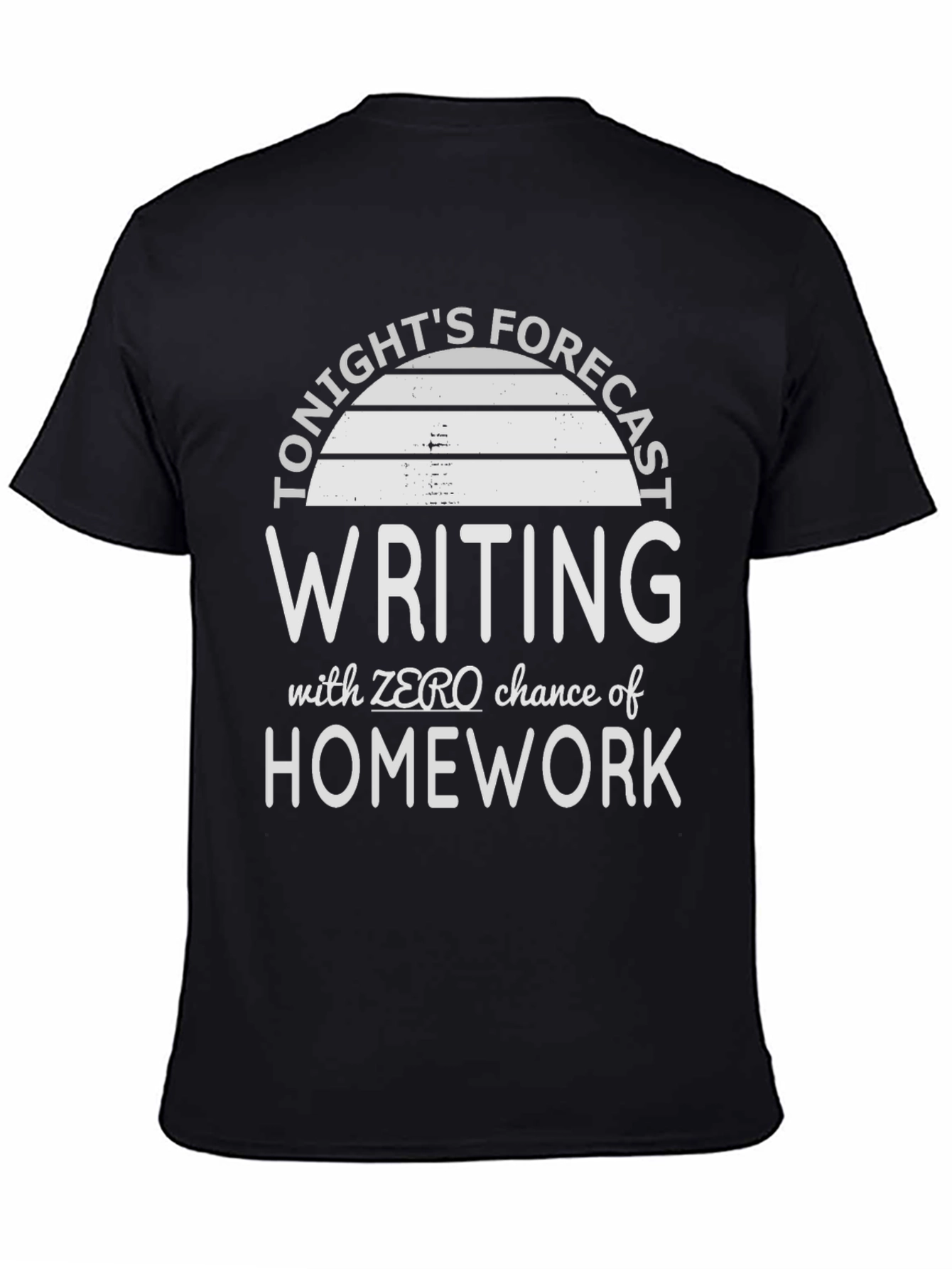 Black Tonight's Forecast Writing T-Shirt view 4