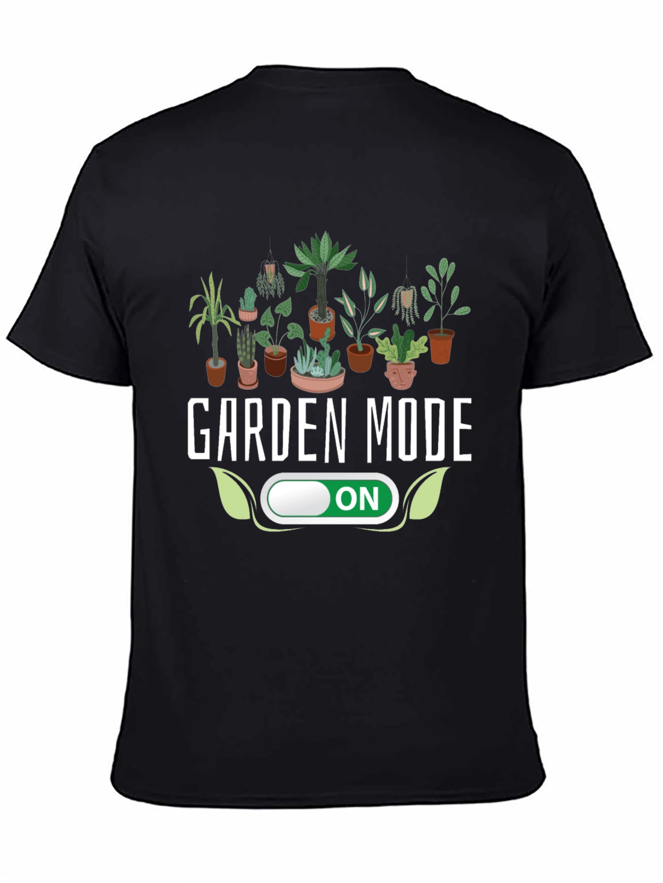 Black Garden Mode ON T-Shirt view 4