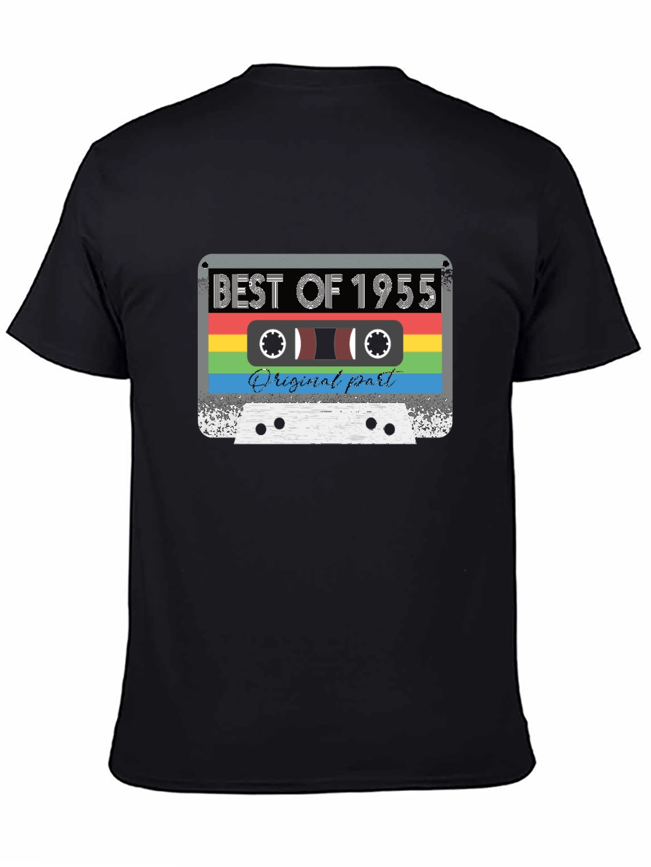 Black Best of 1955 Retro Cassette T-Shirt view 4