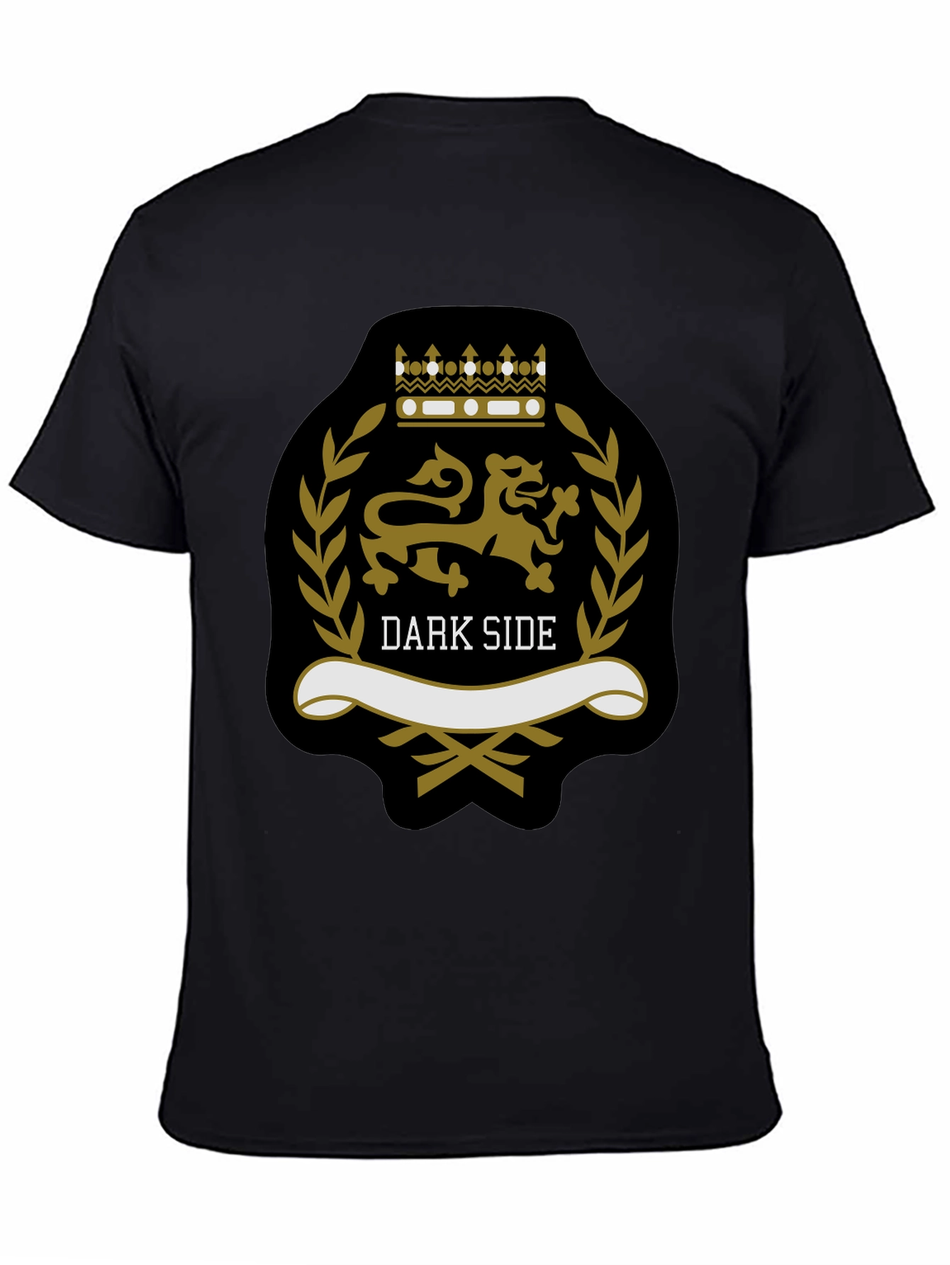 Black Dark Side Lion Crest Graphic Tee - Stylish Menswear view 4
