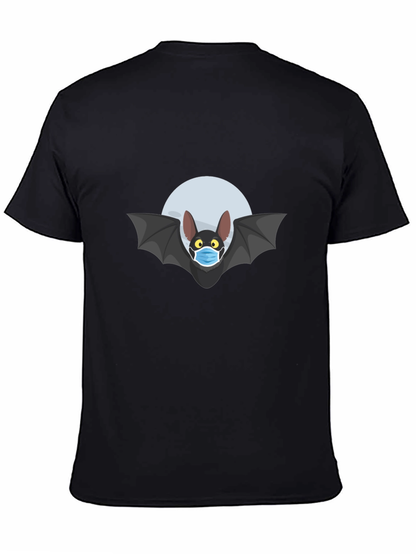 Black Masked Bat T-Shirt - Spooky Season Essential view 4
