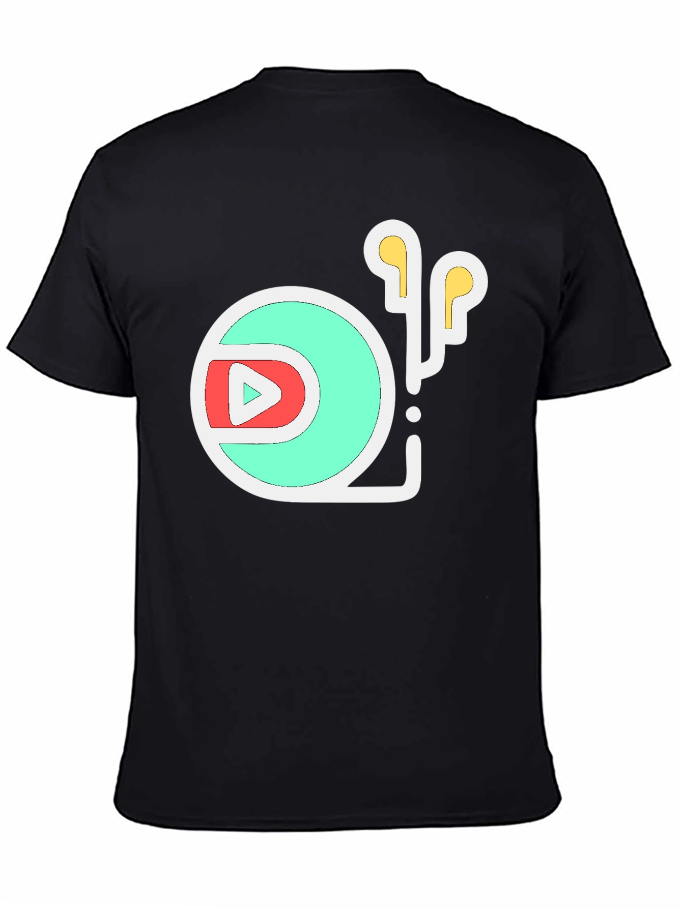Black Stylish Music T-Shirt - Wear Your Passion! view 4