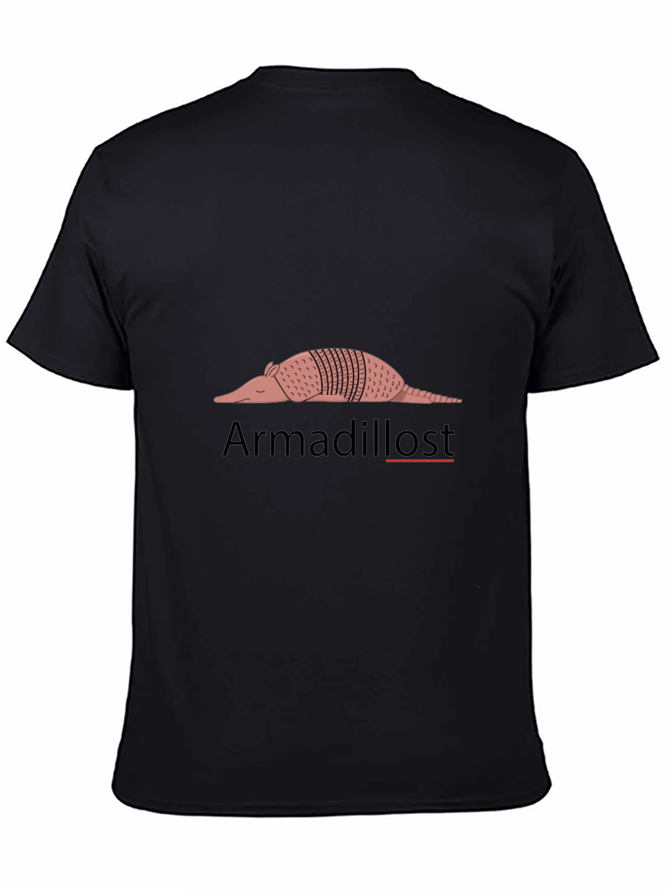 Black Armadillost Black T-Shirt - Funny Armadillo Graphic Tee view 4