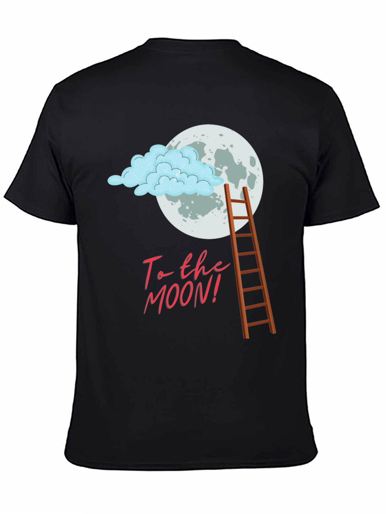 Black To the Moon Graphic Tee view 4