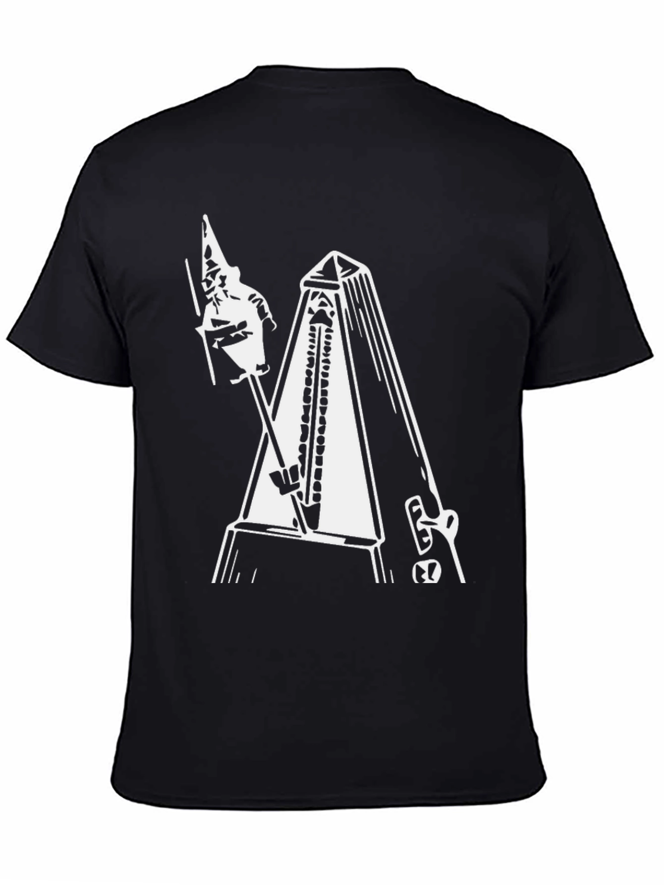 Black Unique Graphic Black T-Shirt view 4