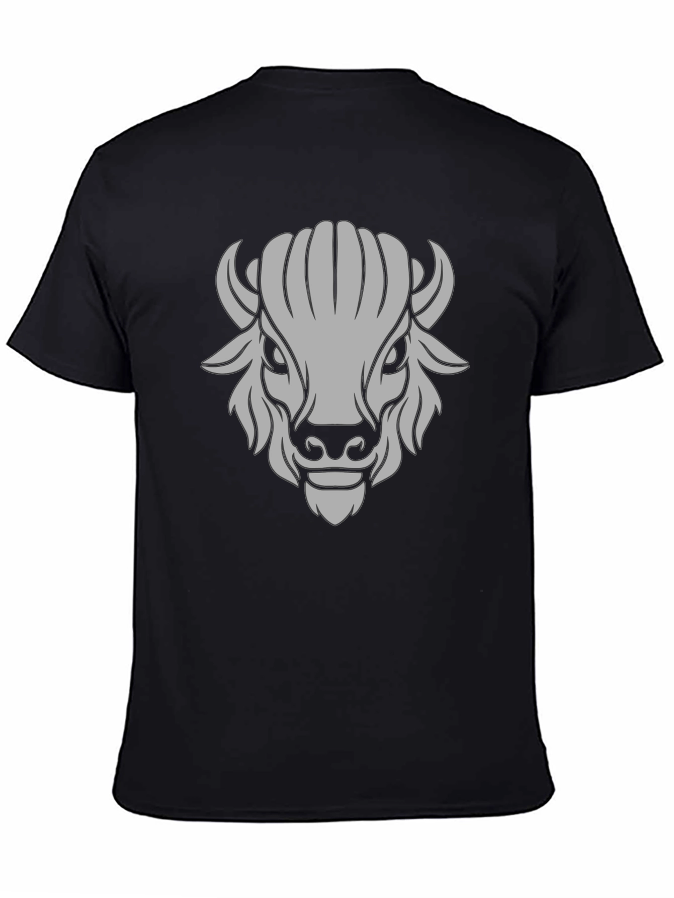 Black Buffalo Graphic Black T-Shirt - Bold Animal Design view 4