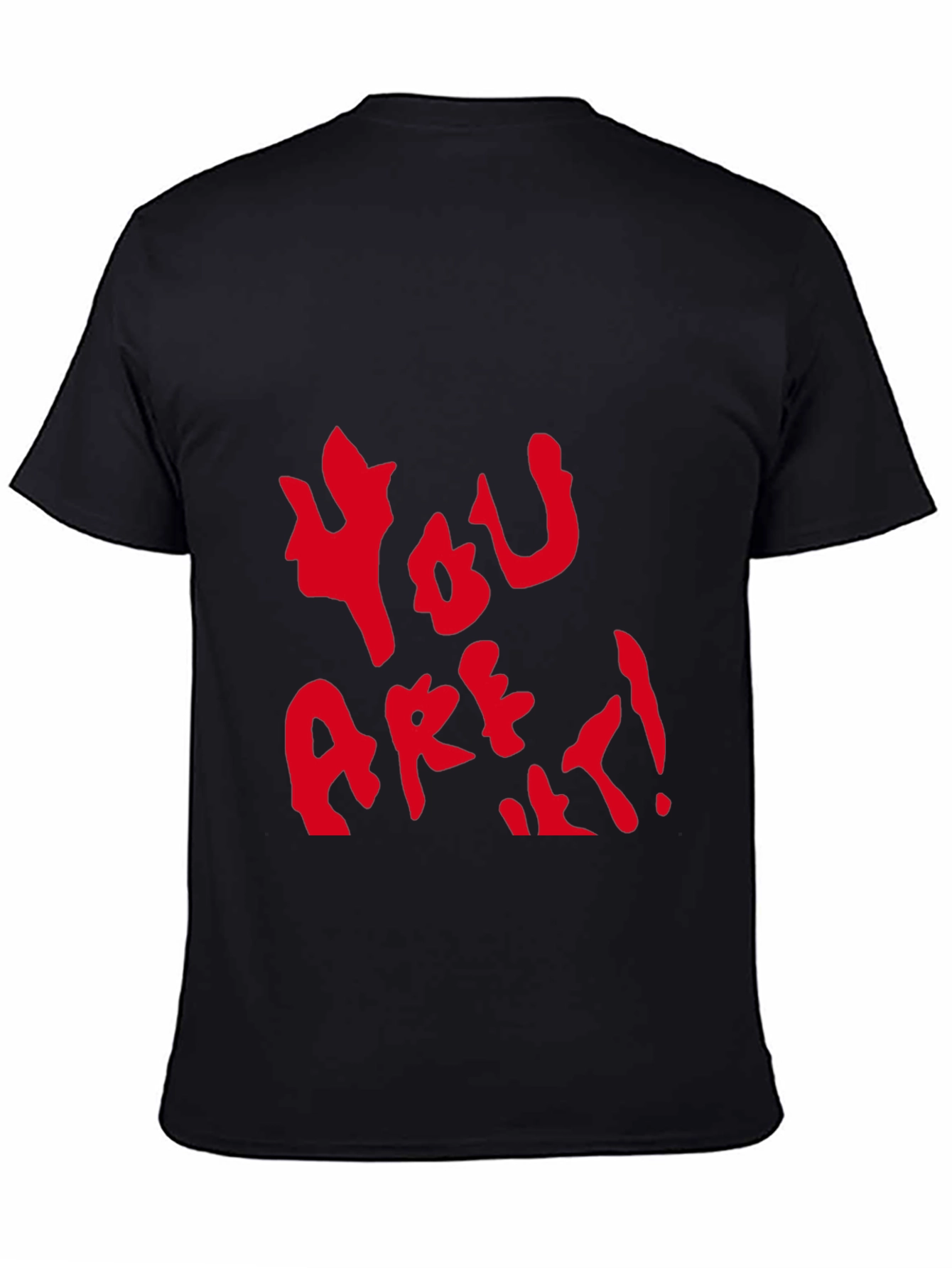 Black YOU ARE IT! Graphic Tee - Casual Black T-Shirt view 4
