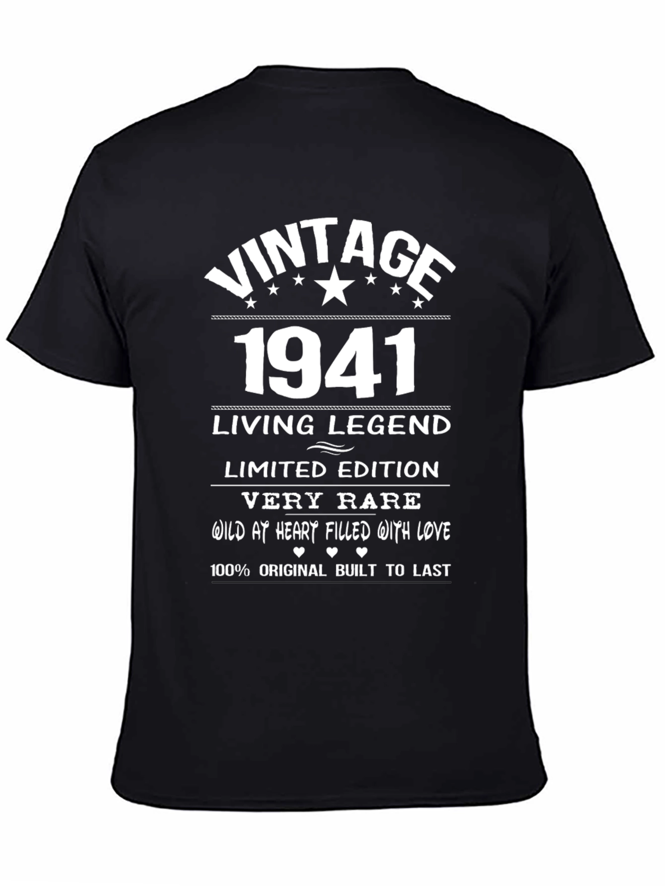 Black Vintage 1941 Living Legend T-Shirt view 4