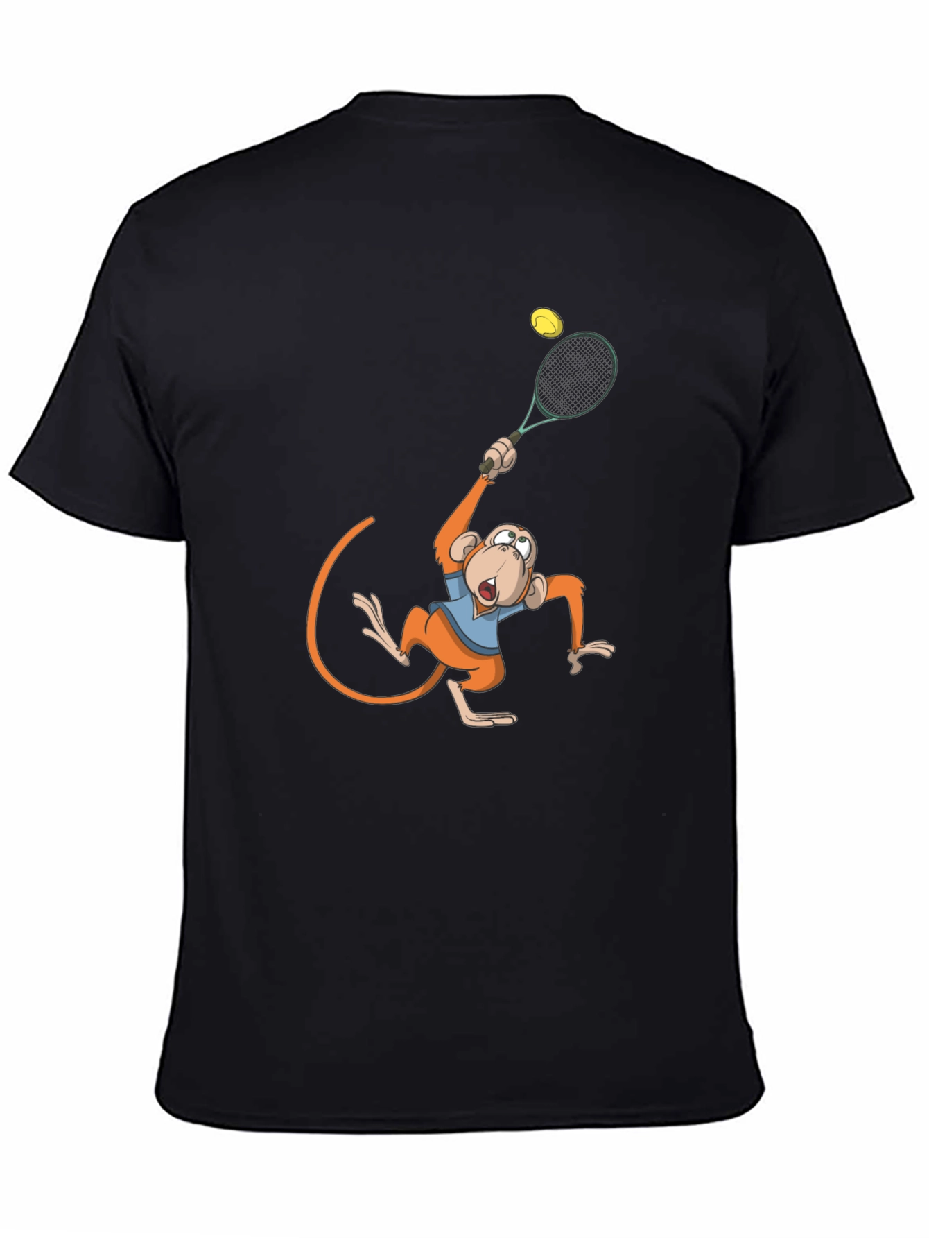 Black Monkey Tennis Graphic Tee - Black view 4