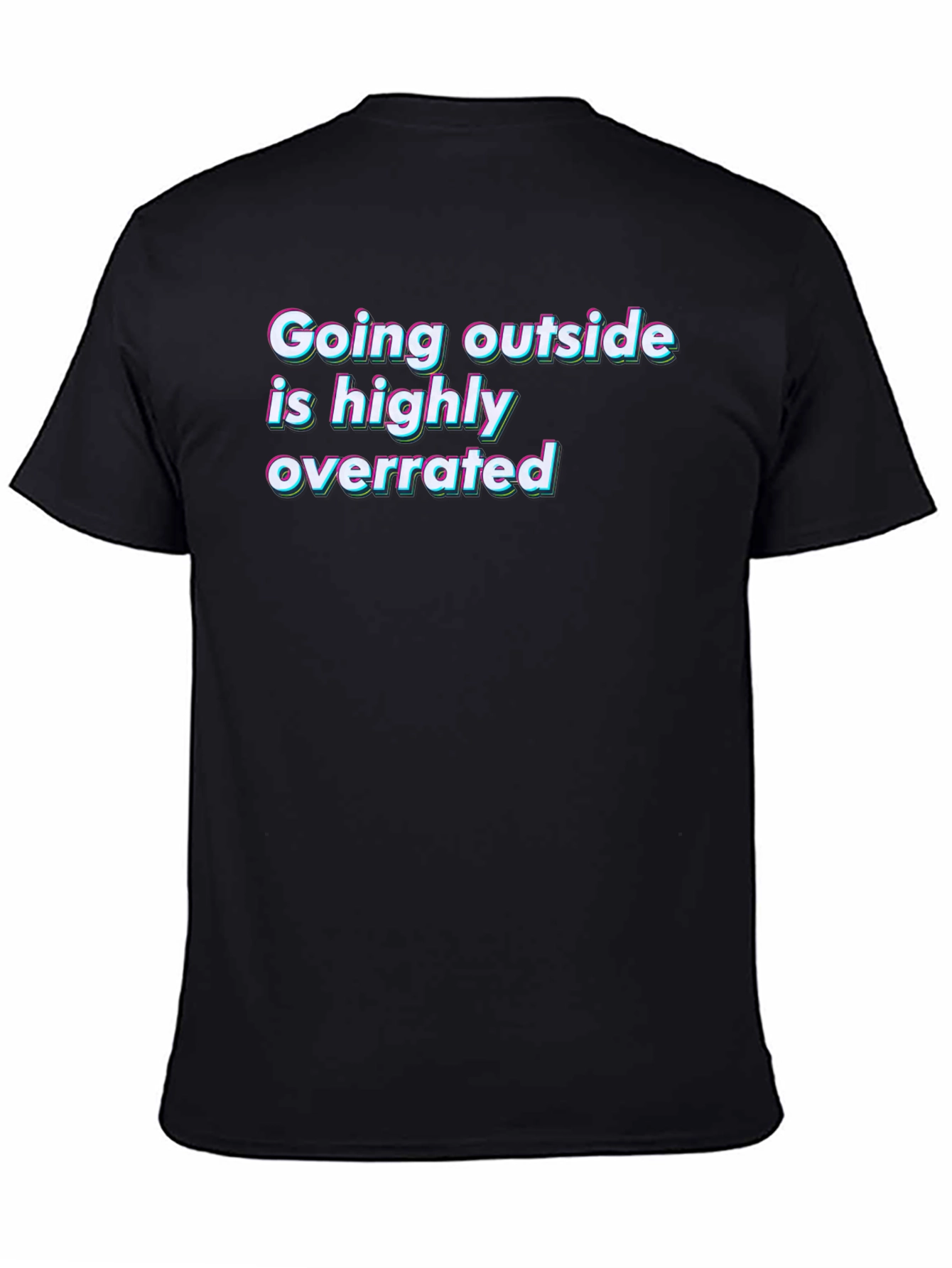 Black Funny "Going Outside" Graphic Tee view 4