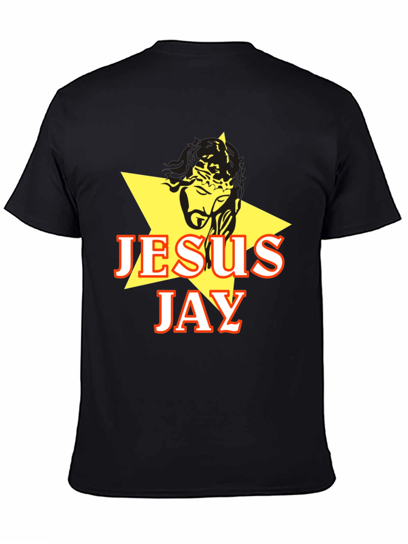 Black Jesus Jay Graphic T-Shirt - Black Cotton Blend view 4