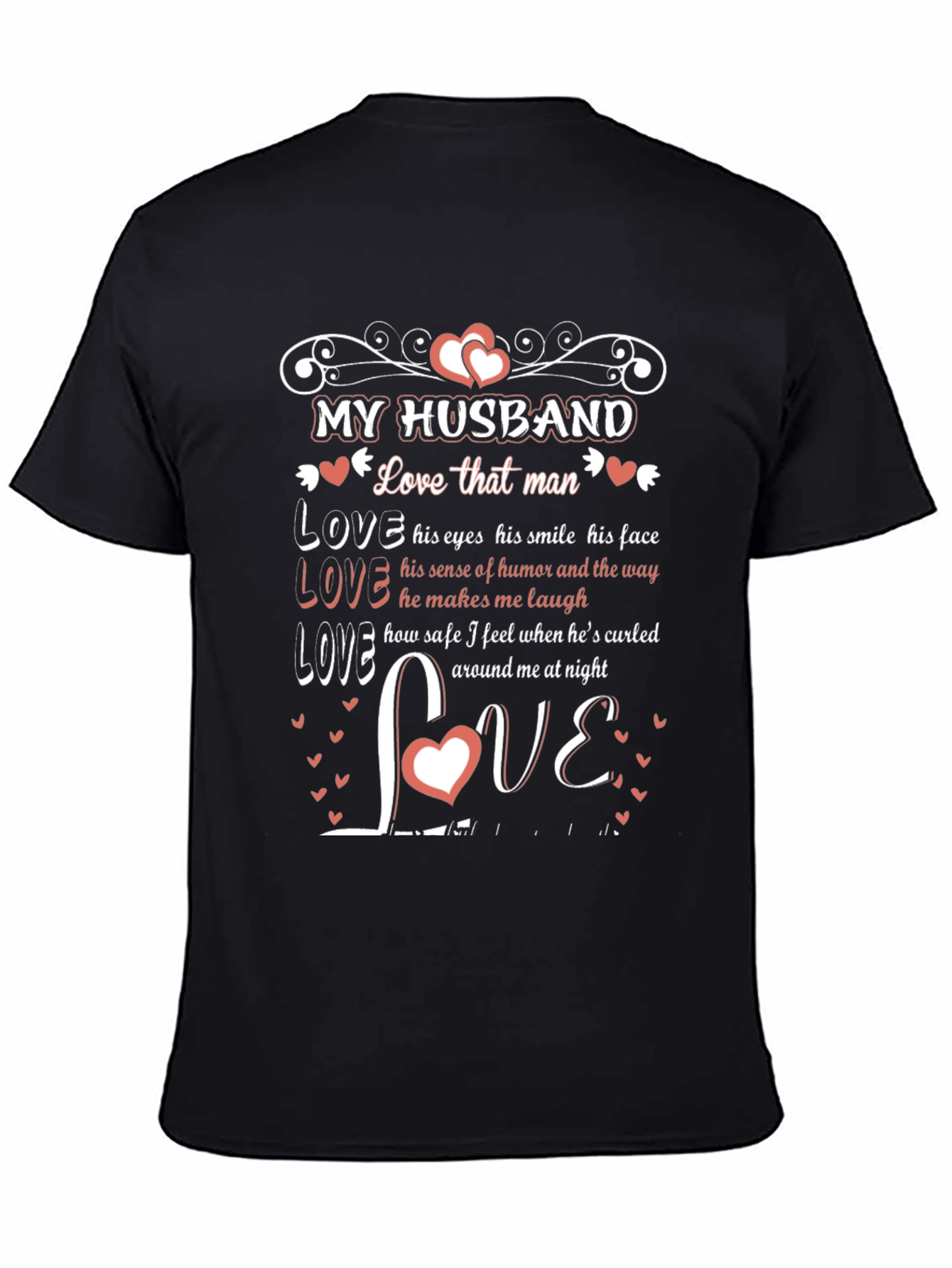 Black My Husband Love That Man Graphic T-Shirt view 4