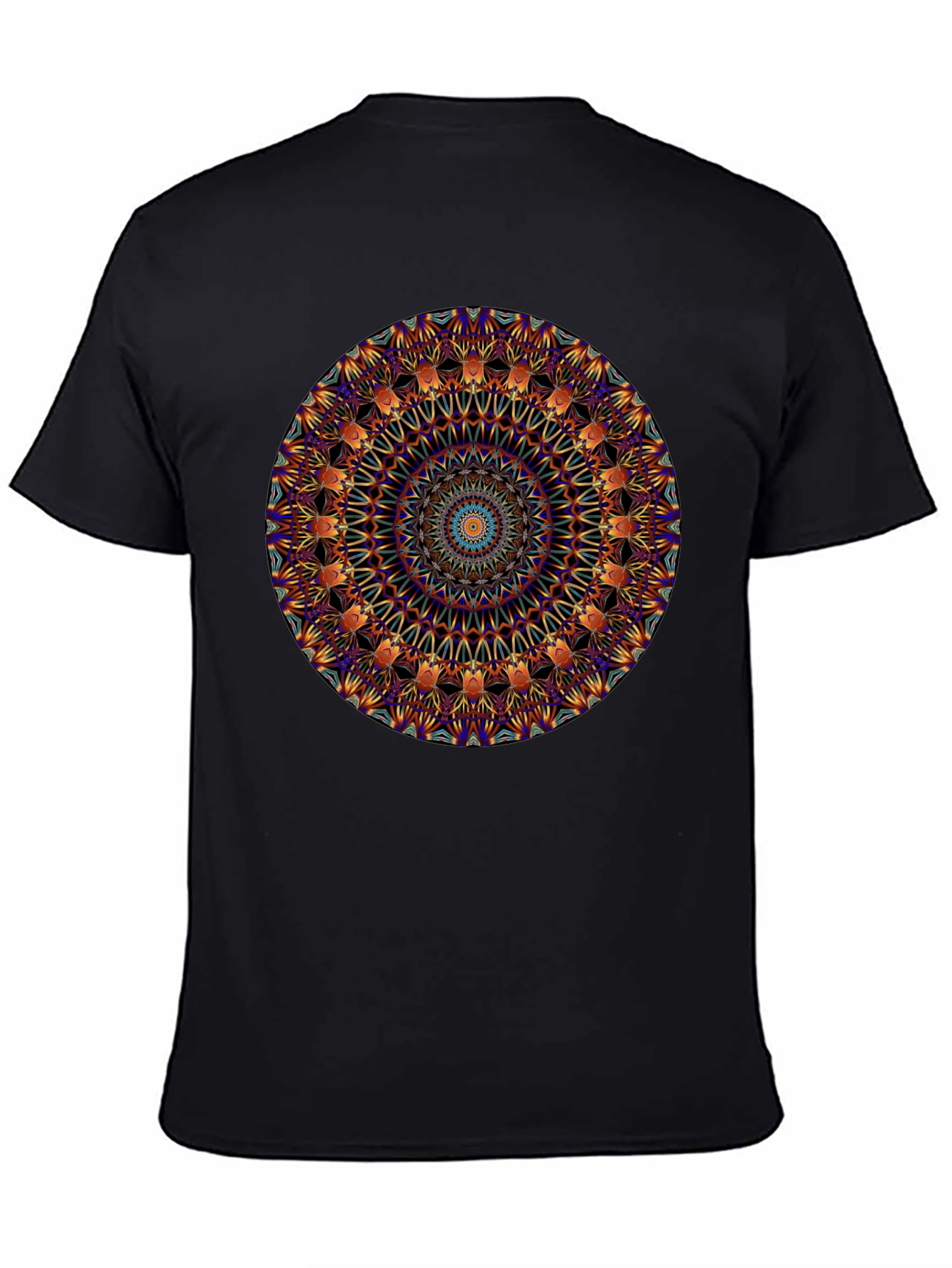 Black Mandala Graphic Print Black T-Shirt view 4