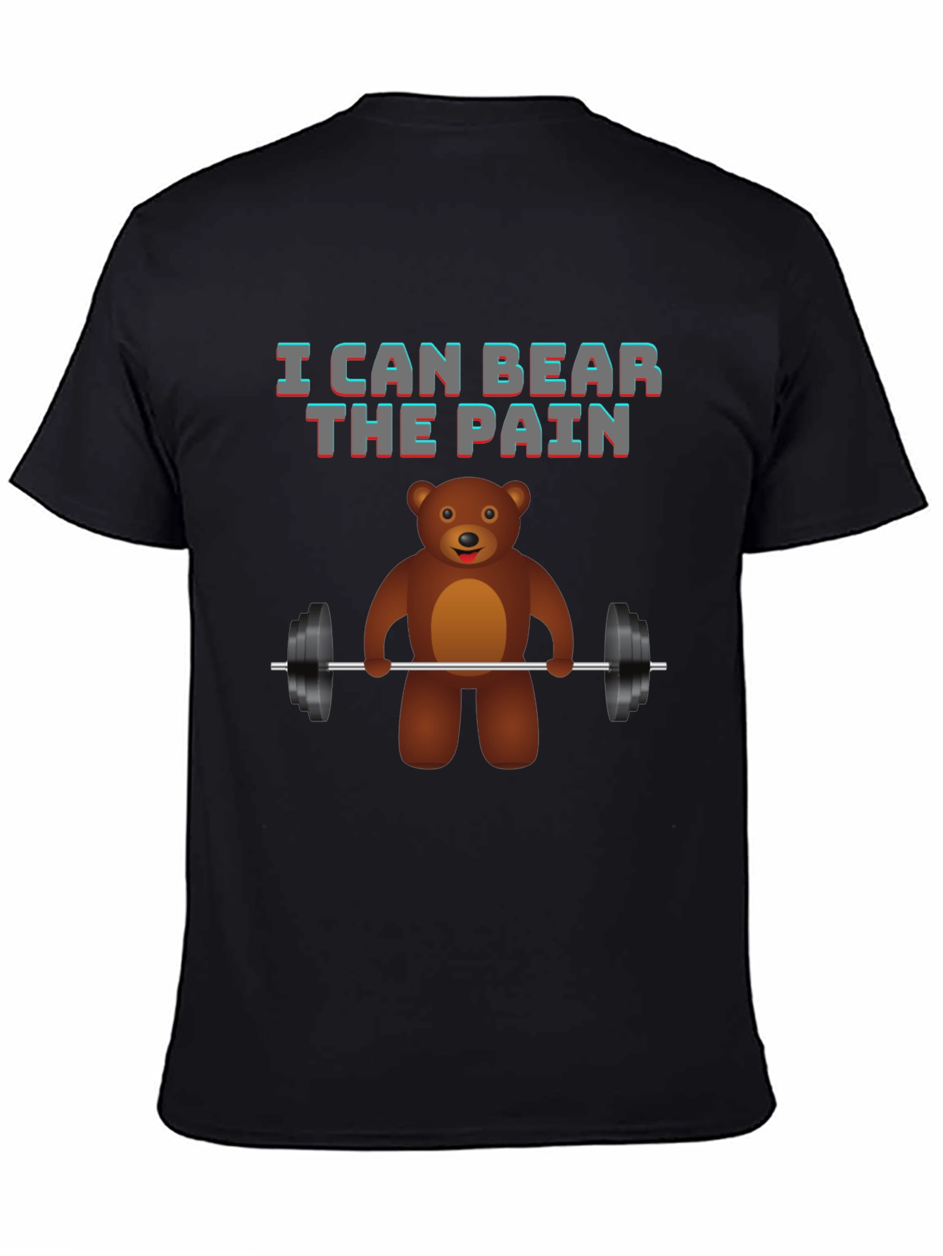 Black I Can Bear The Pain T-Shirt, Gym Humor, Workout Tee view 4