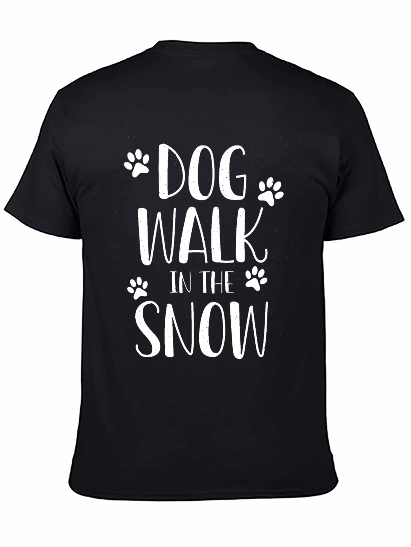 Black Dog Walk in the Snow Graphic Tee view 4