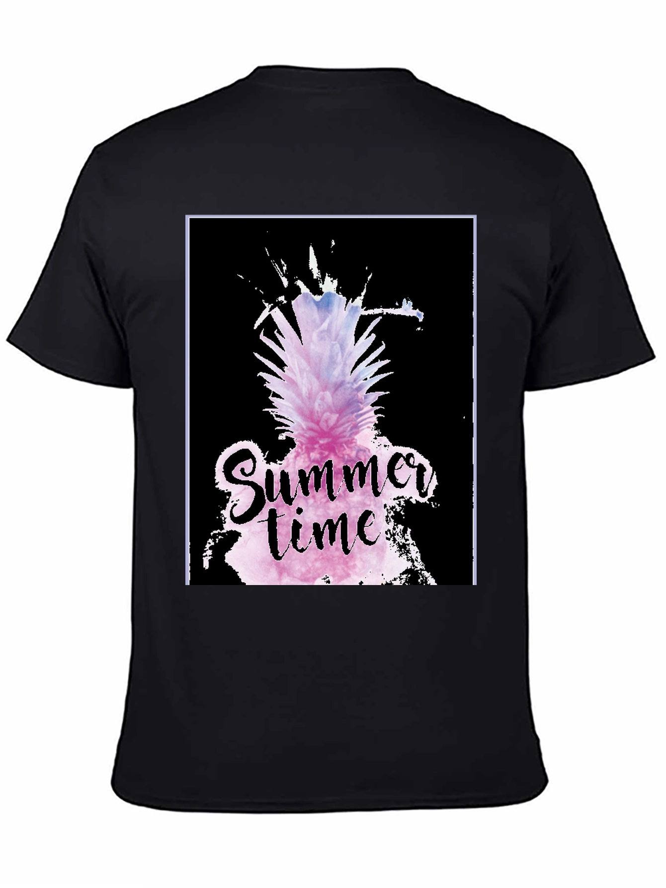 Black Summer Time Pineapple Graphic Tee view 4