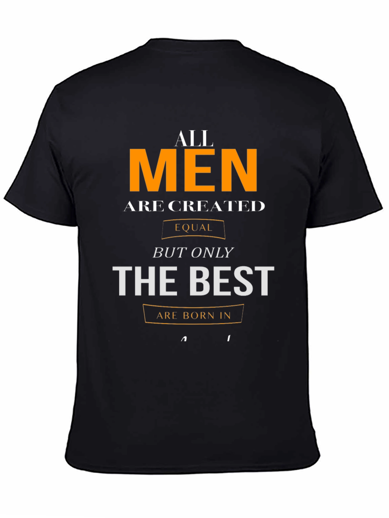Black All Men Are Created Equal Graphic T-Shirt view 4