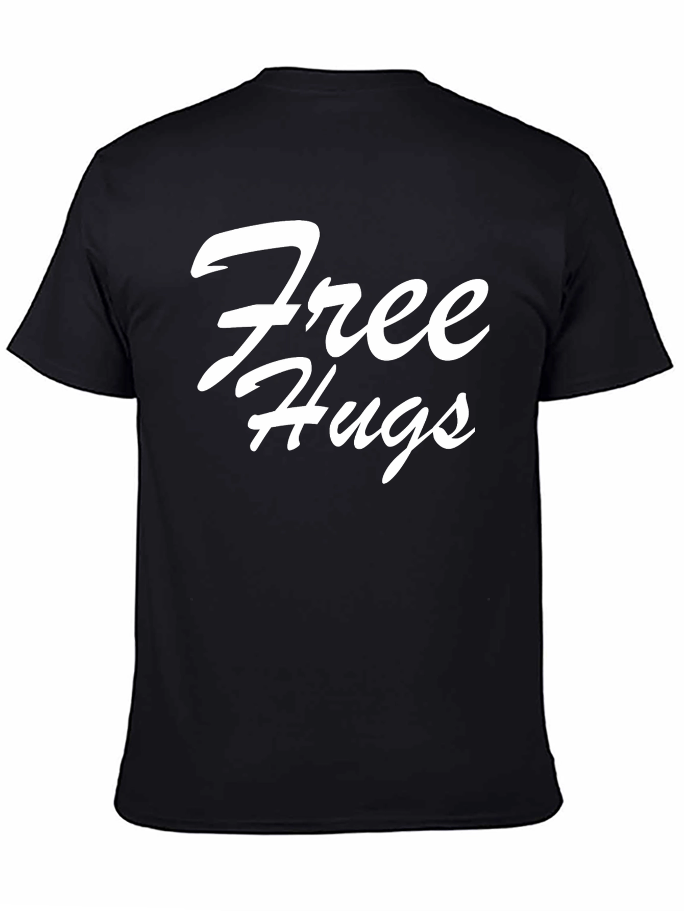 Black Free Hugs Graphic Tee - Soft Cotton Comfort view 4