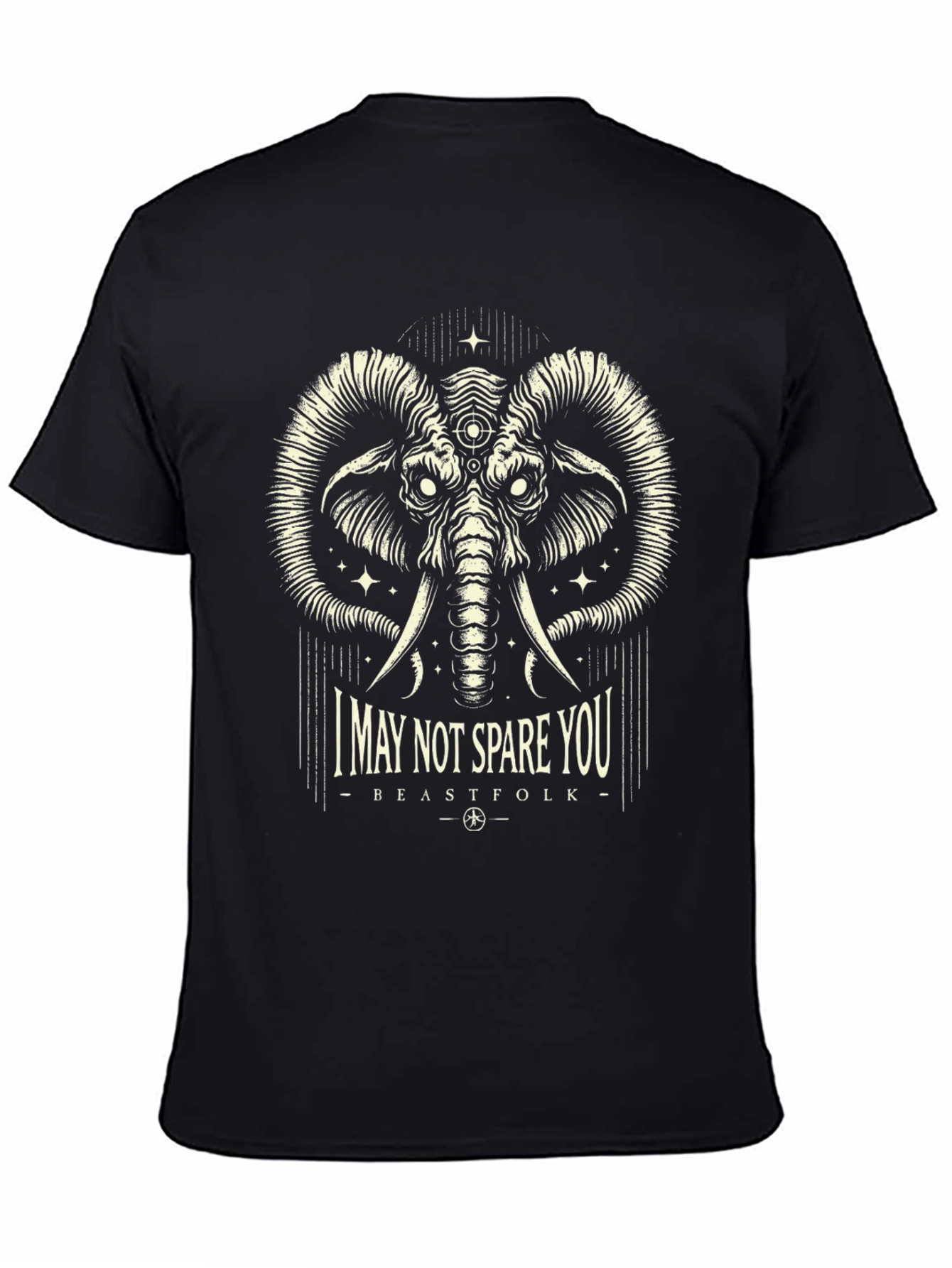 Black Elephant Beastfolk Graphic T-Shirt view 4