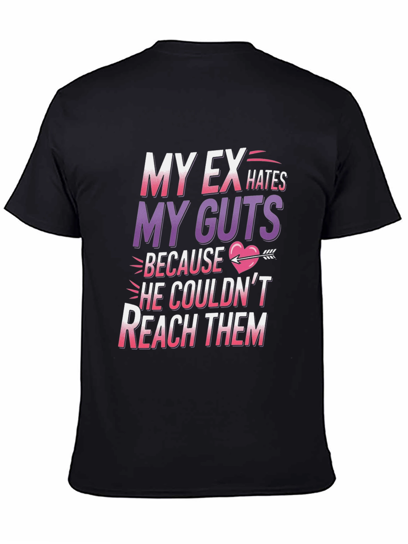 Black My Ex Hates My Guts T-Shirt view 4