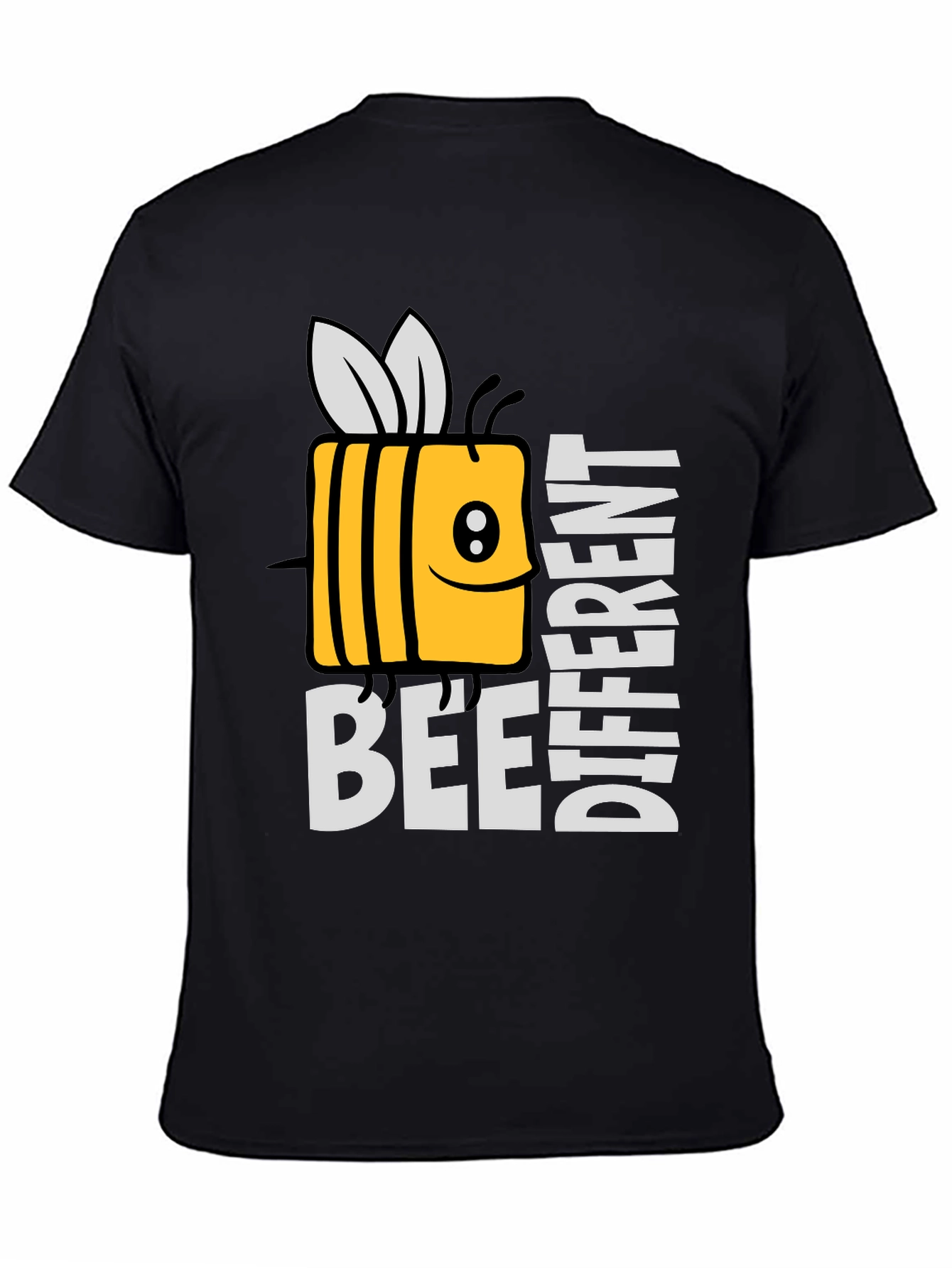 Black Bee Different Graphic Tee - Novelty Humor T-Shirt view 4