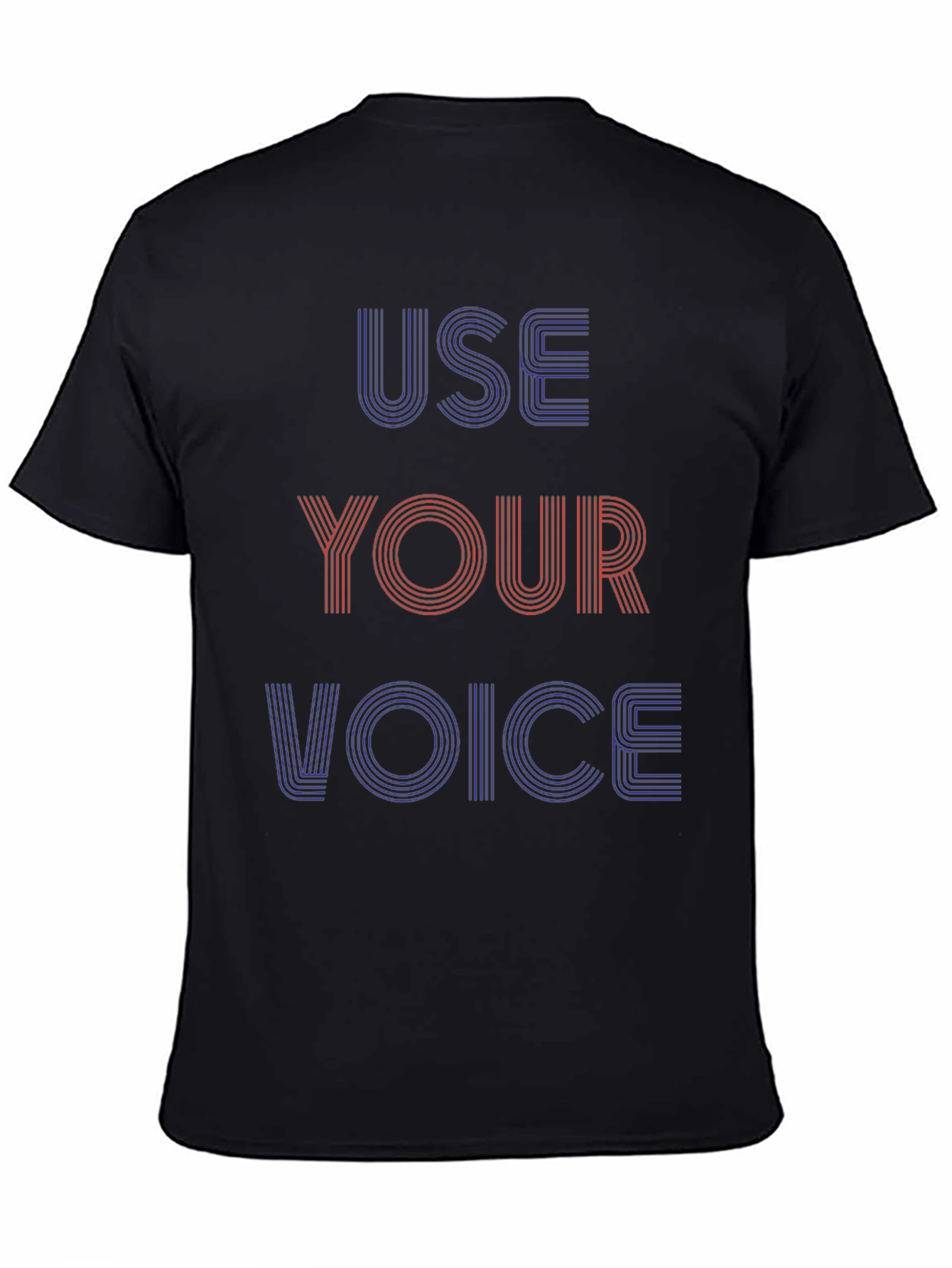 Black Use Your Voice Graphic T-Shirt - Black view 4