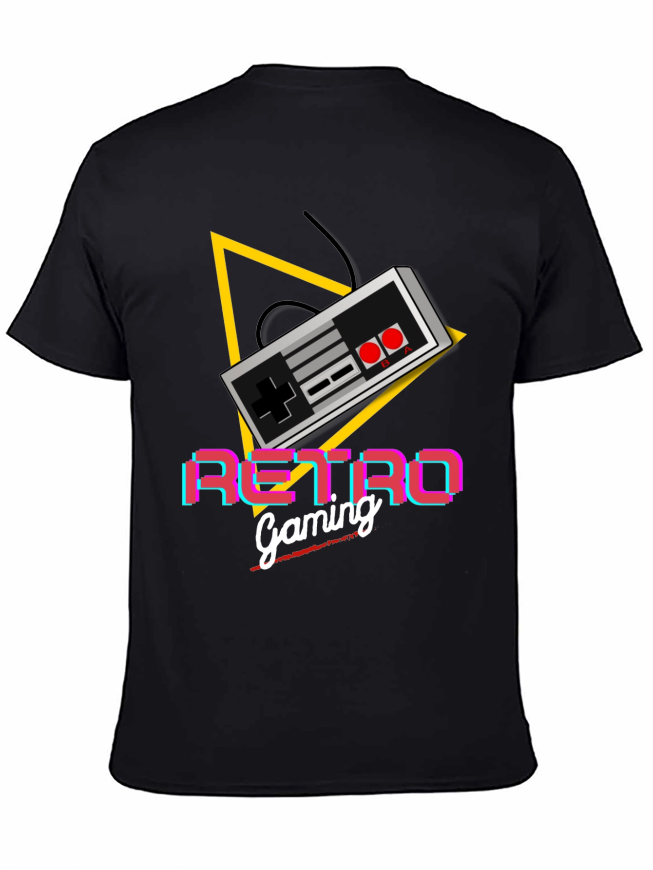 Black Retro Gaming T-Shirt view 4
