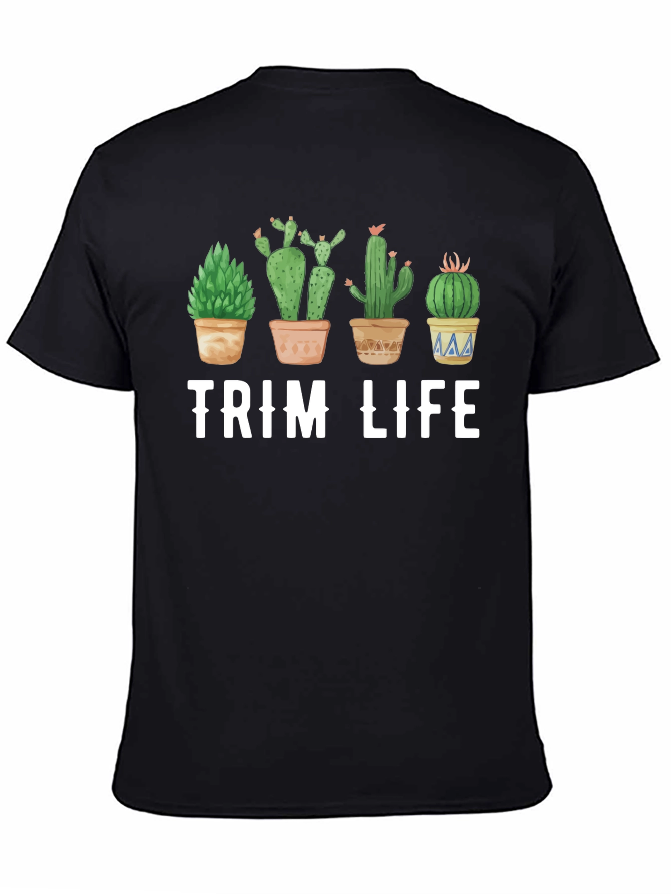 Black Trim Life Cactus Graphic T-Shirt view 4
