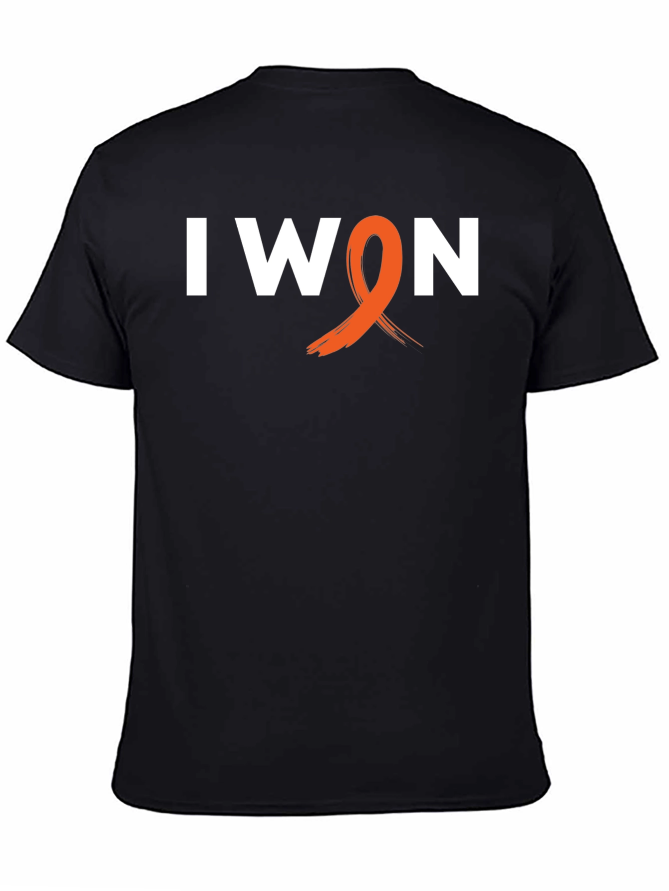 Black I WON Awareness Ribbon Graphic Tee - Black view 4