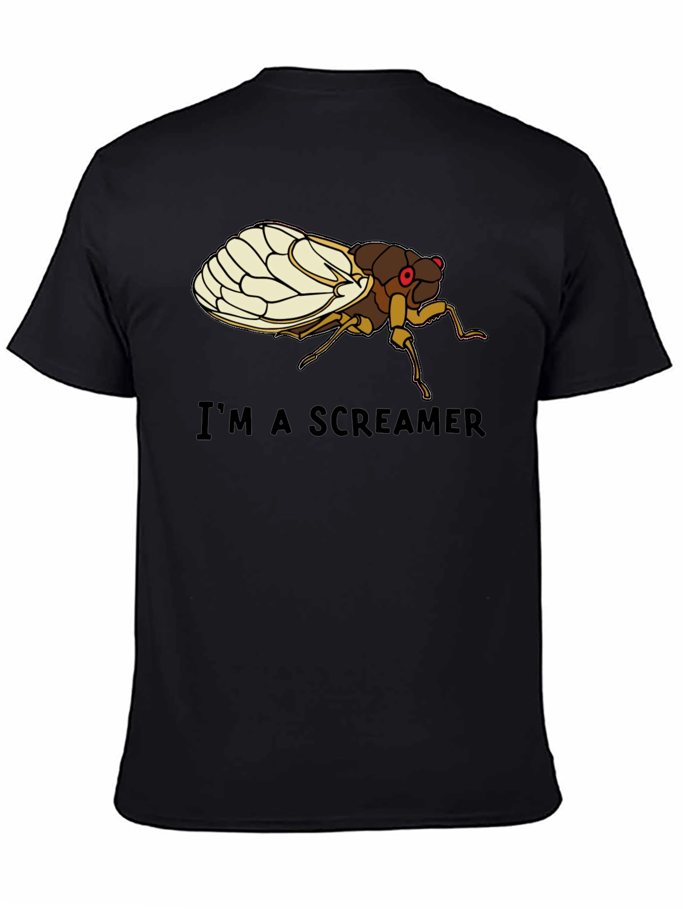 Black I'm a Screamer Cicada T-Shirt view 4