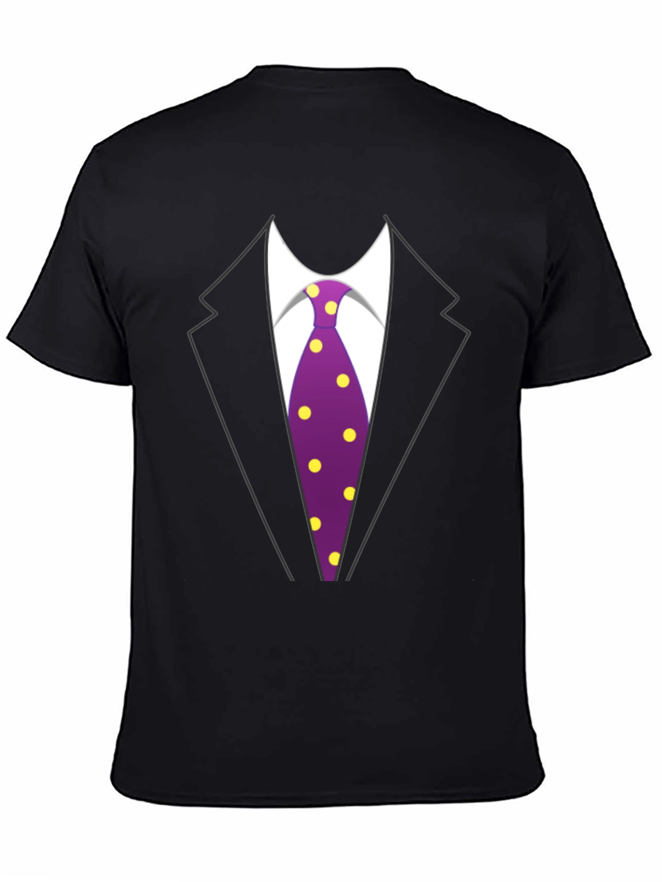 Black Tuxedo T-Shirt - Fun Suit Design view 4
