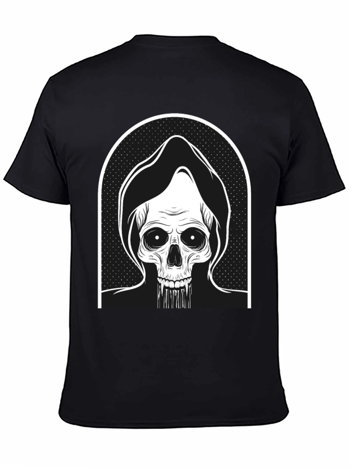 Black Grim Reaper Graphic Tee - Black view 4