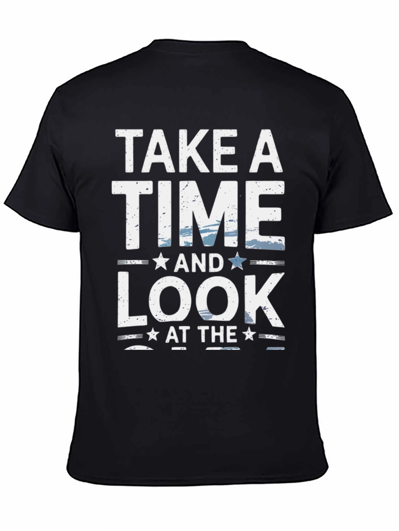 Black Take A Time And Look Graphic Tee - Trendy Design view 4