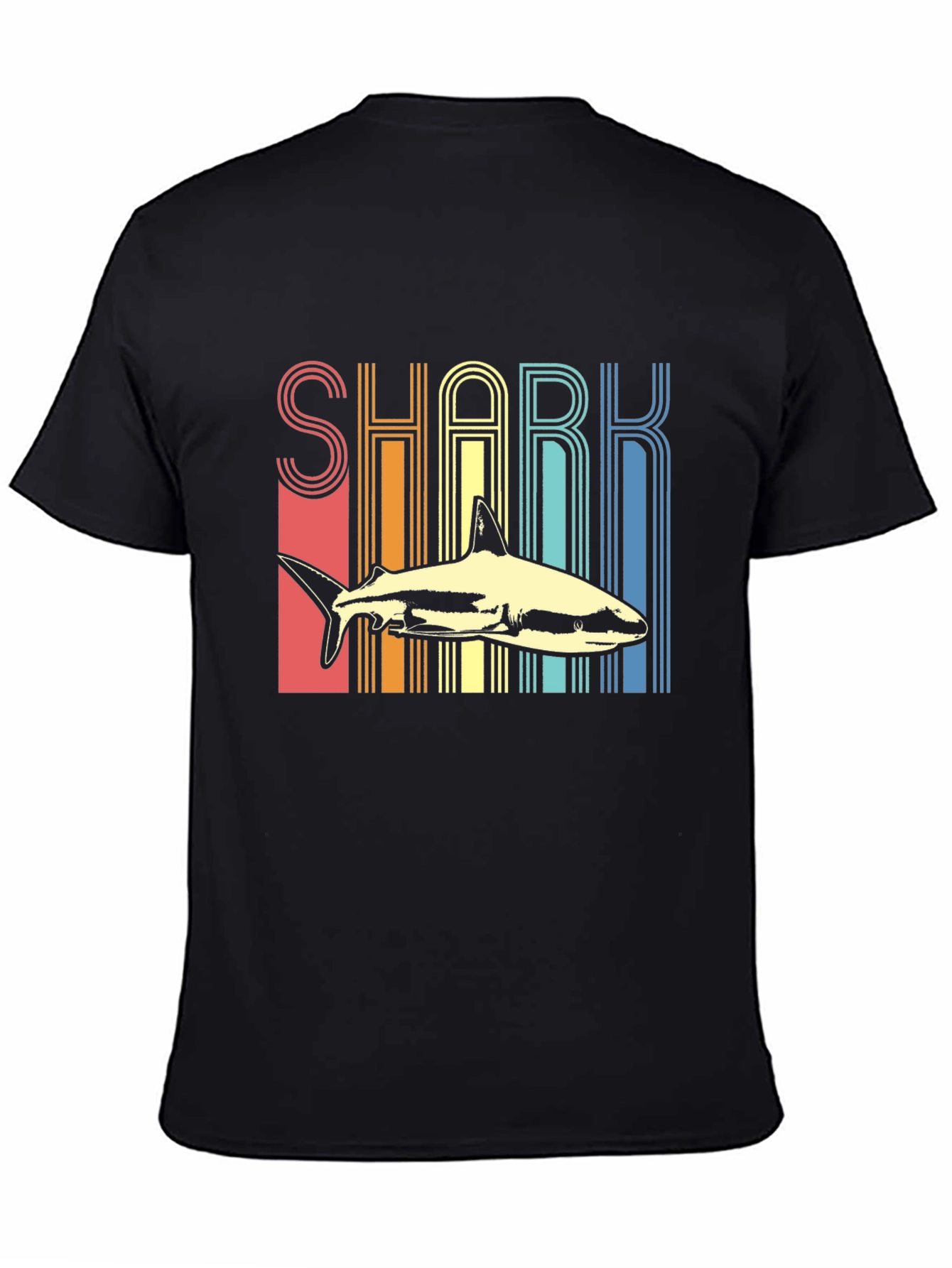 Black Retro Shark Graphic Tee view 4