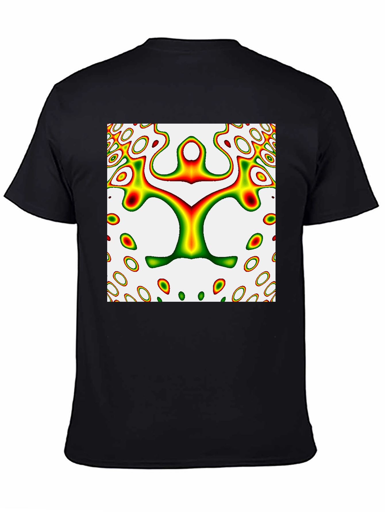 Black Abstract Art T-Shirt - Unique Graphic Tee view 4