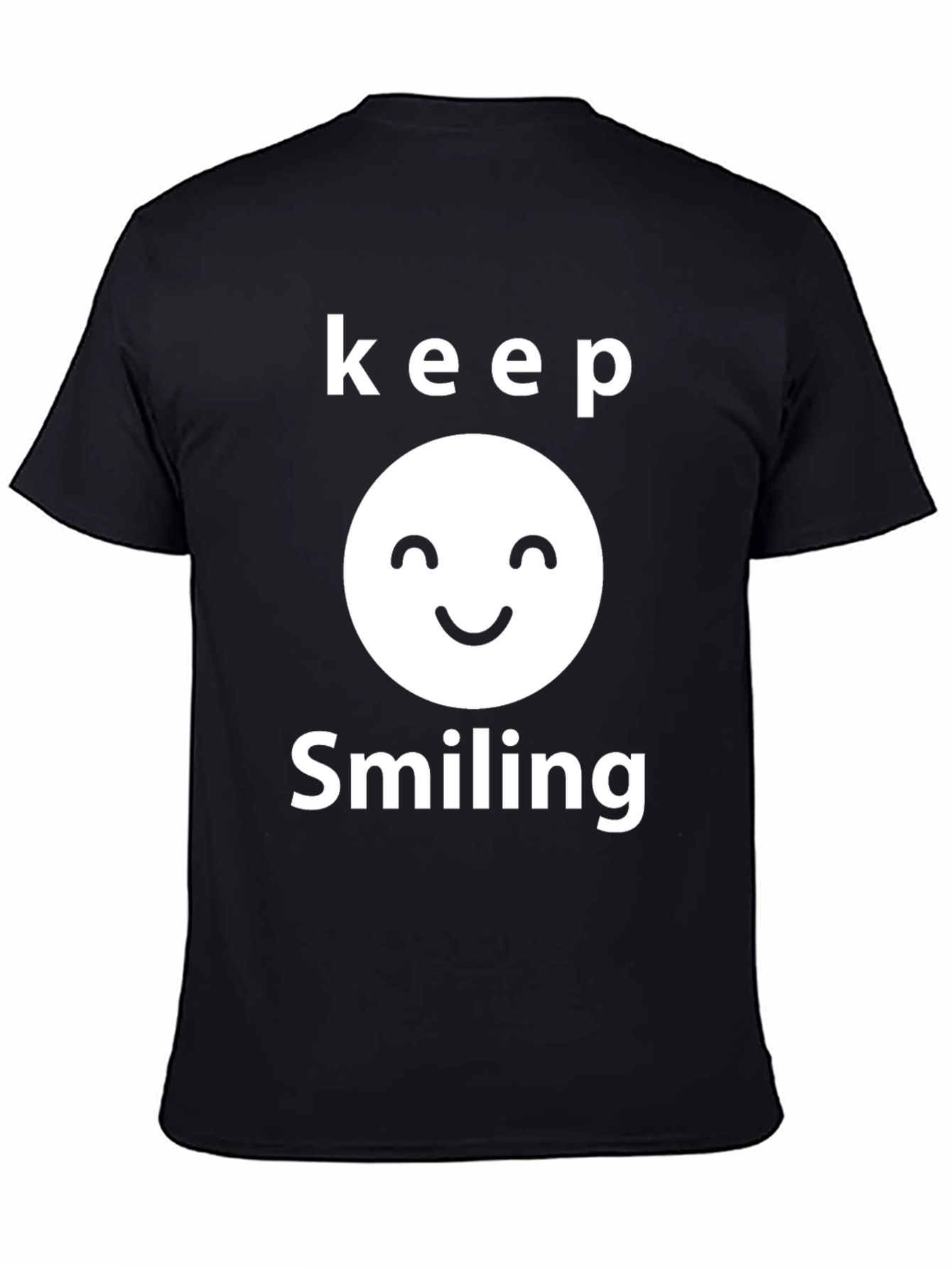 Black Keep Smiling Graphic T-Shirt - Positive Vibes view 4