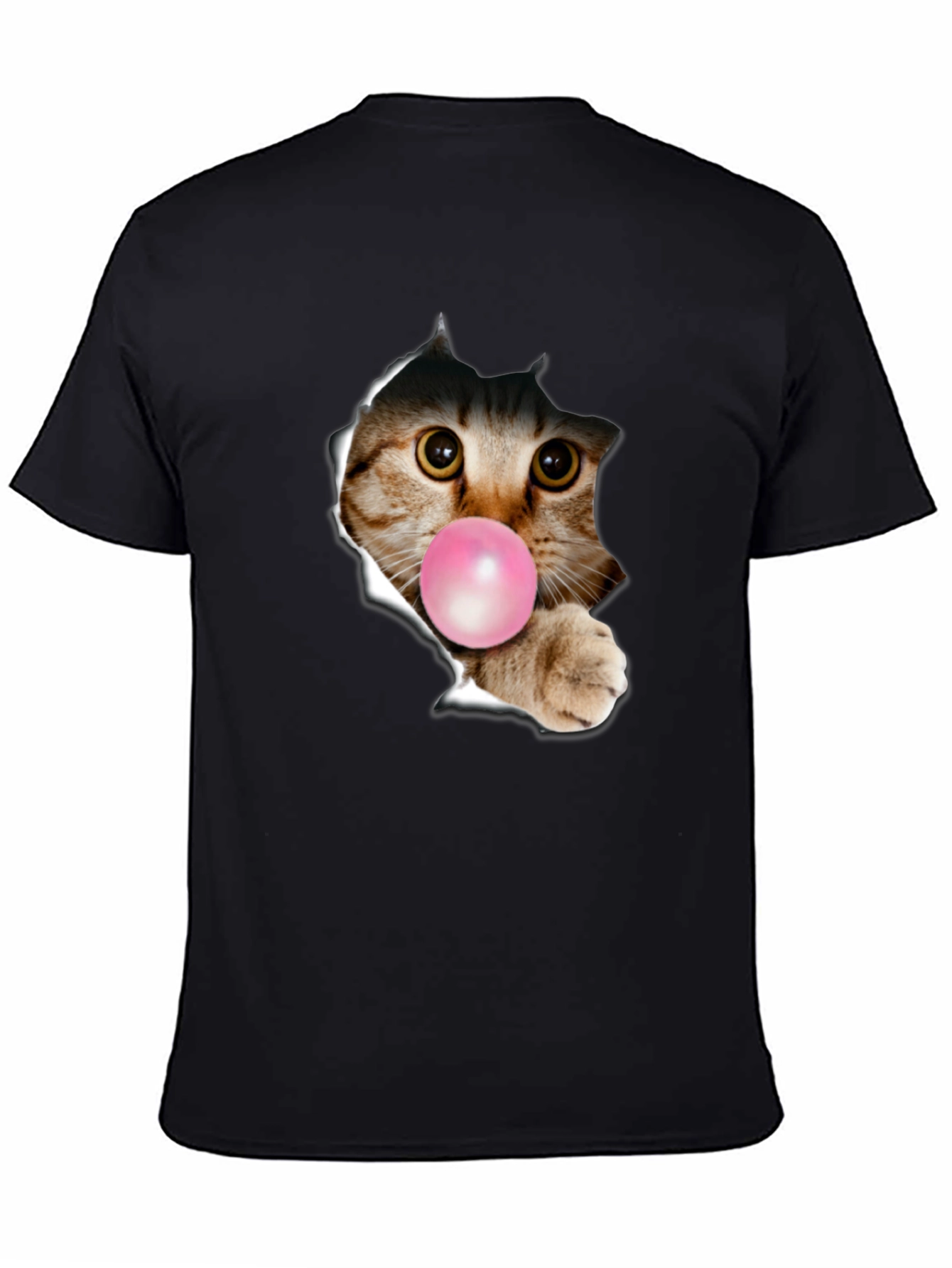 Black Cat Bubble Gum T-Shirt view 4