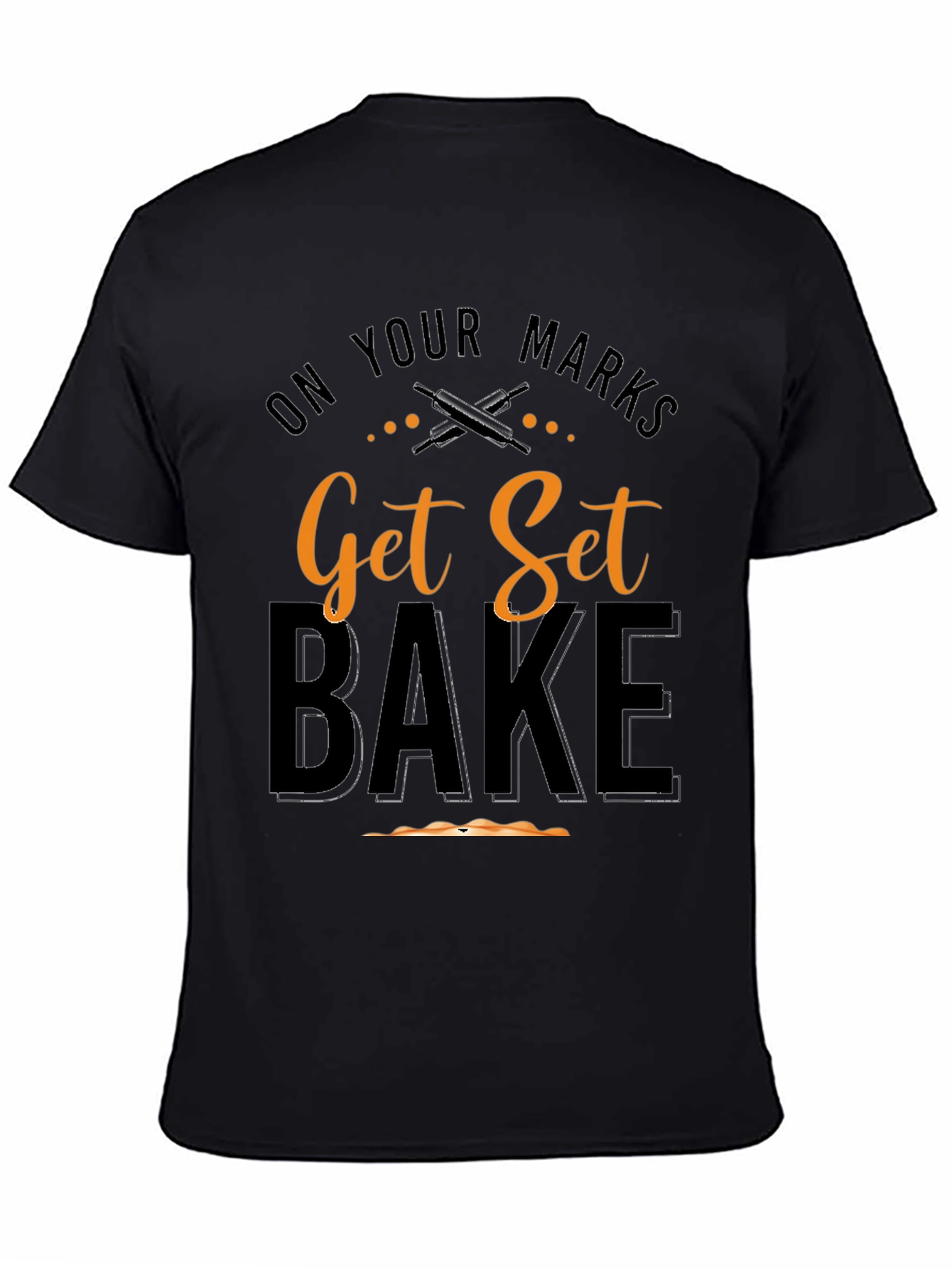Black Get Set Bake Black T-Shirt view 4