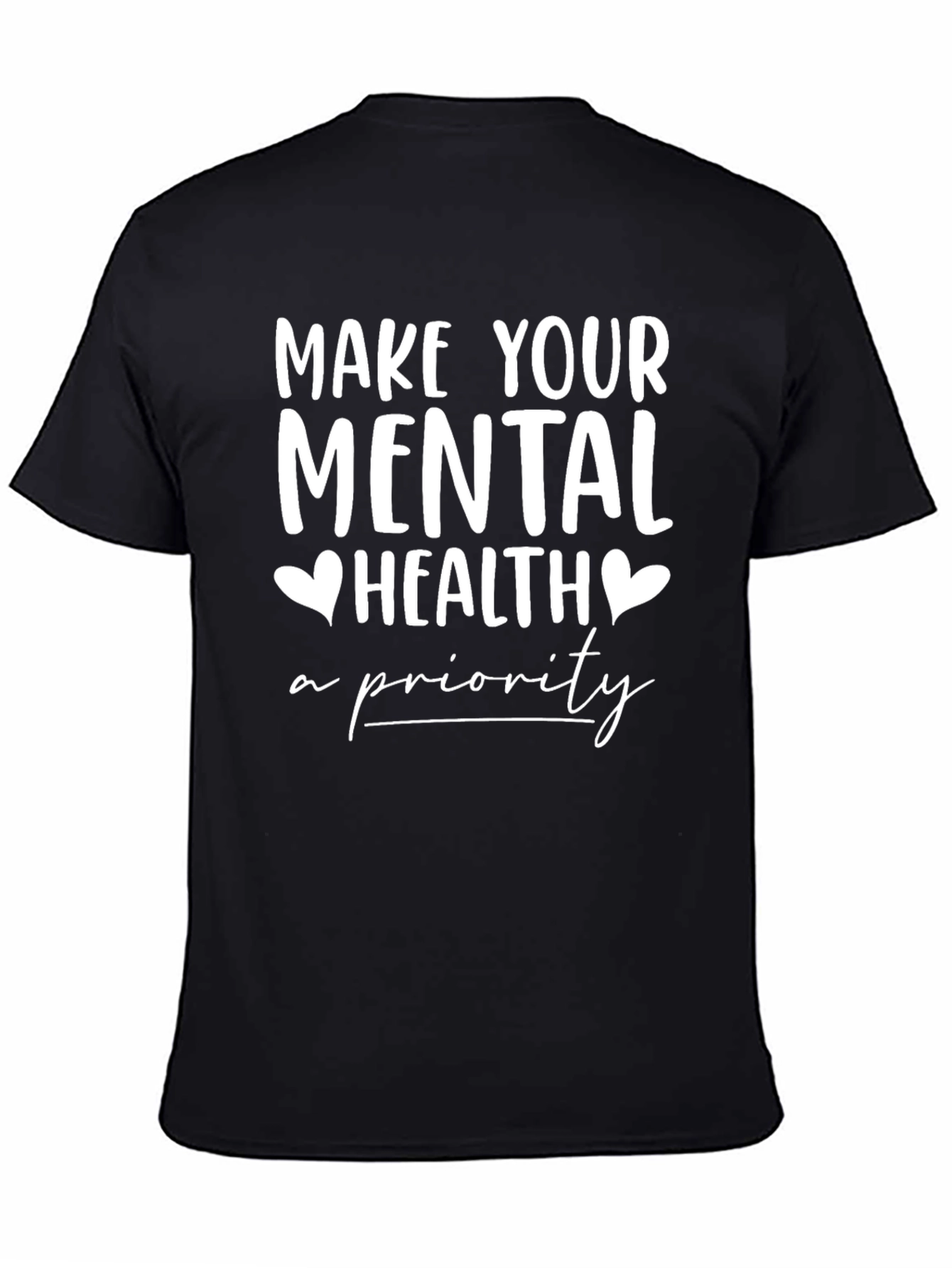 Black Mental Health Priority Graphic Tee - Unisex Cotton view 4