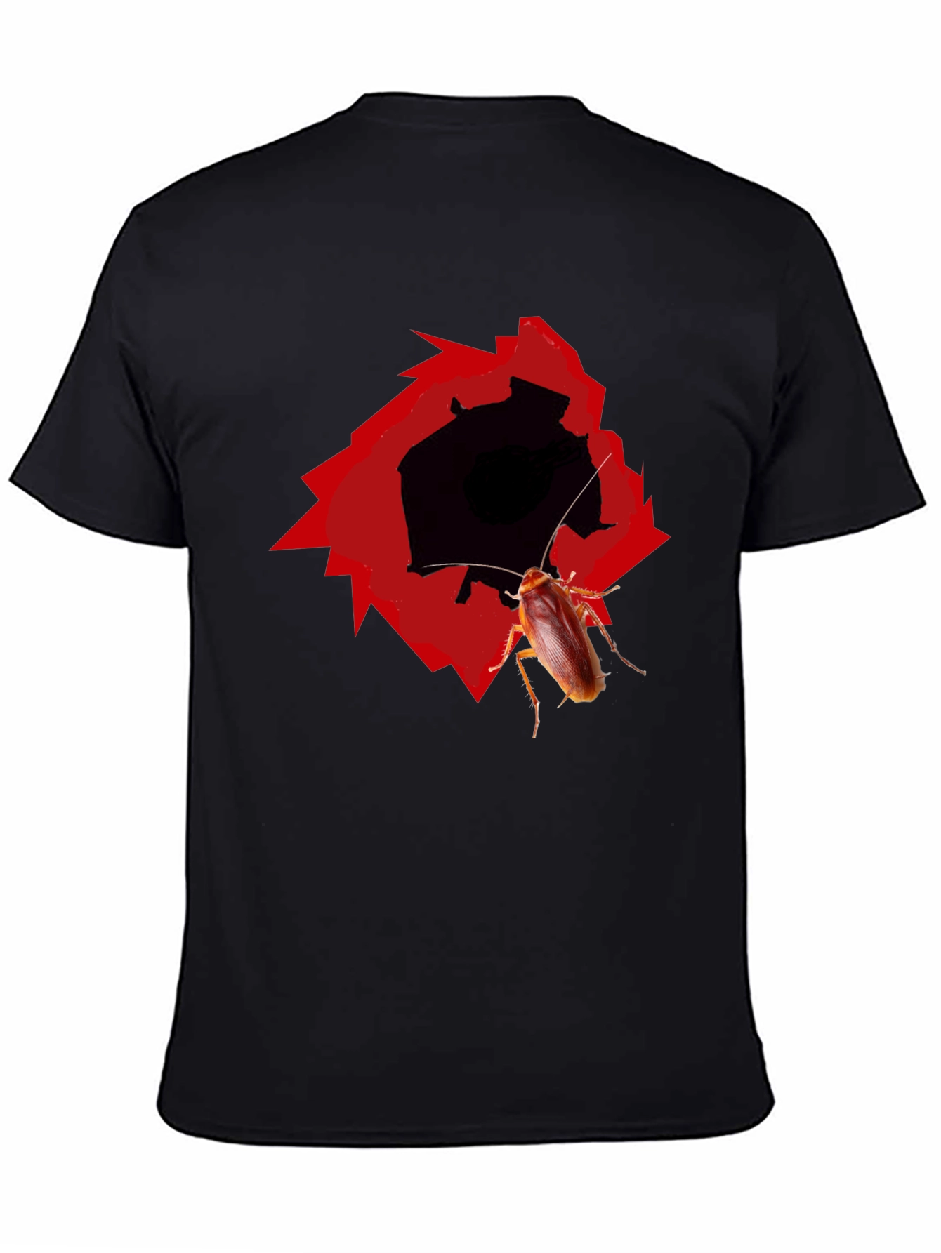 Black Novelty Cockroach Graphic T-Shirt view 4