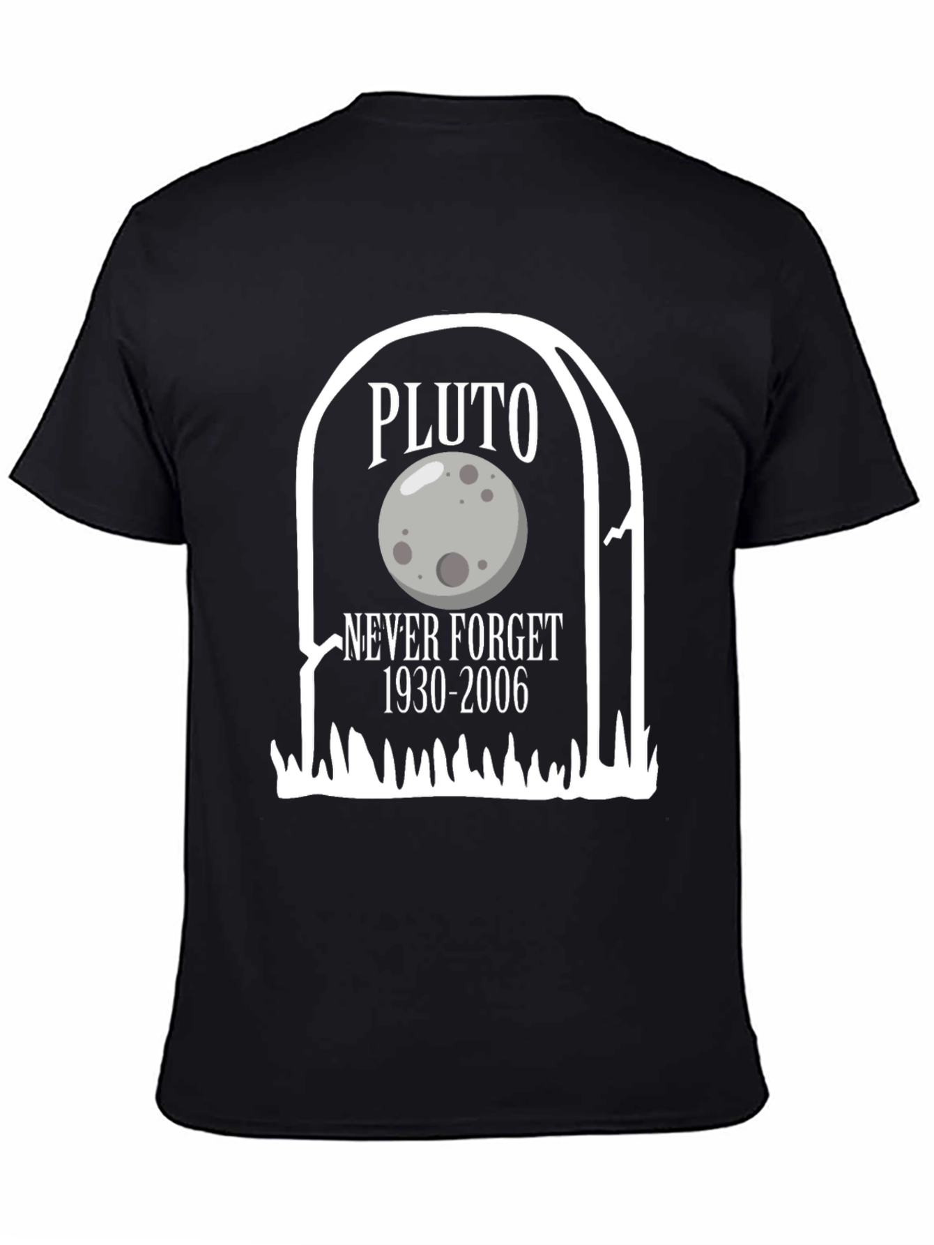 Black Pluto Never Forget Graphic Tee view 4