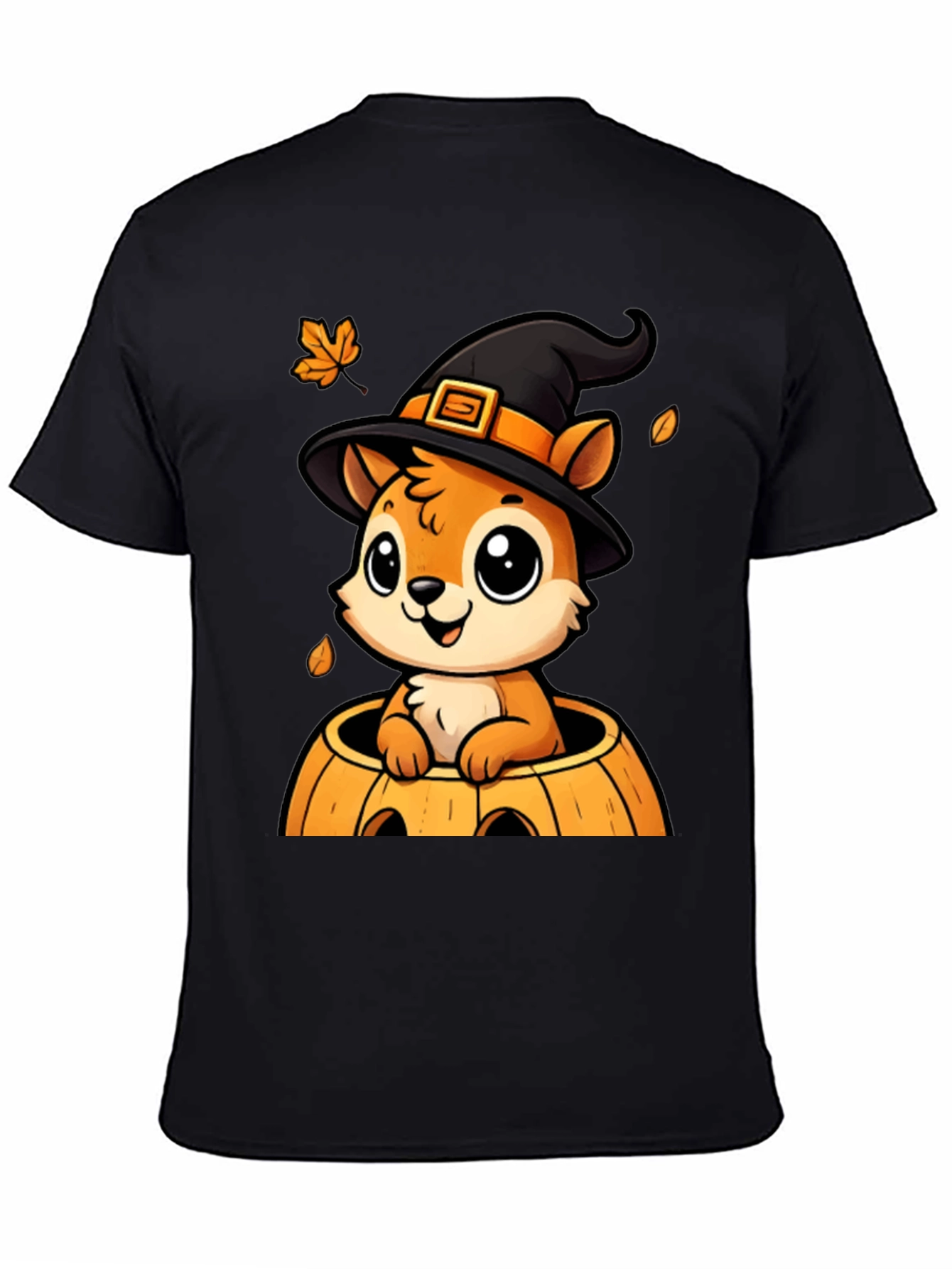 Black Halloween Squirrel T-Shirt view 4