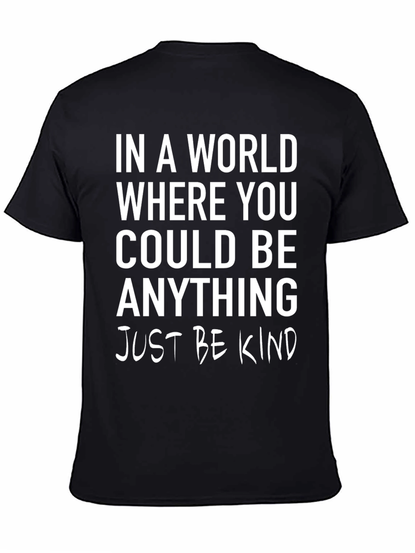 Black Be Kind T-Shirt - Inspirational Graphic Tee view 4