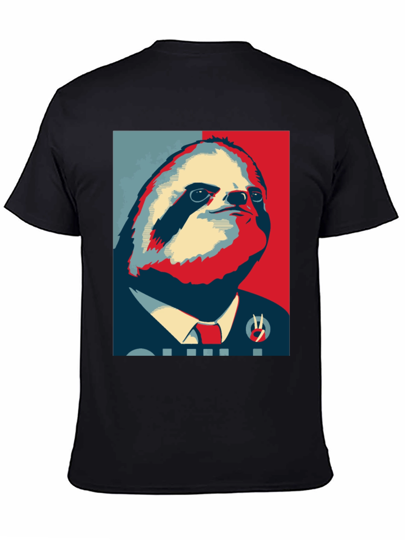 Black Sloth Hope T-Shirt - Funny Political Animal Tee view 4