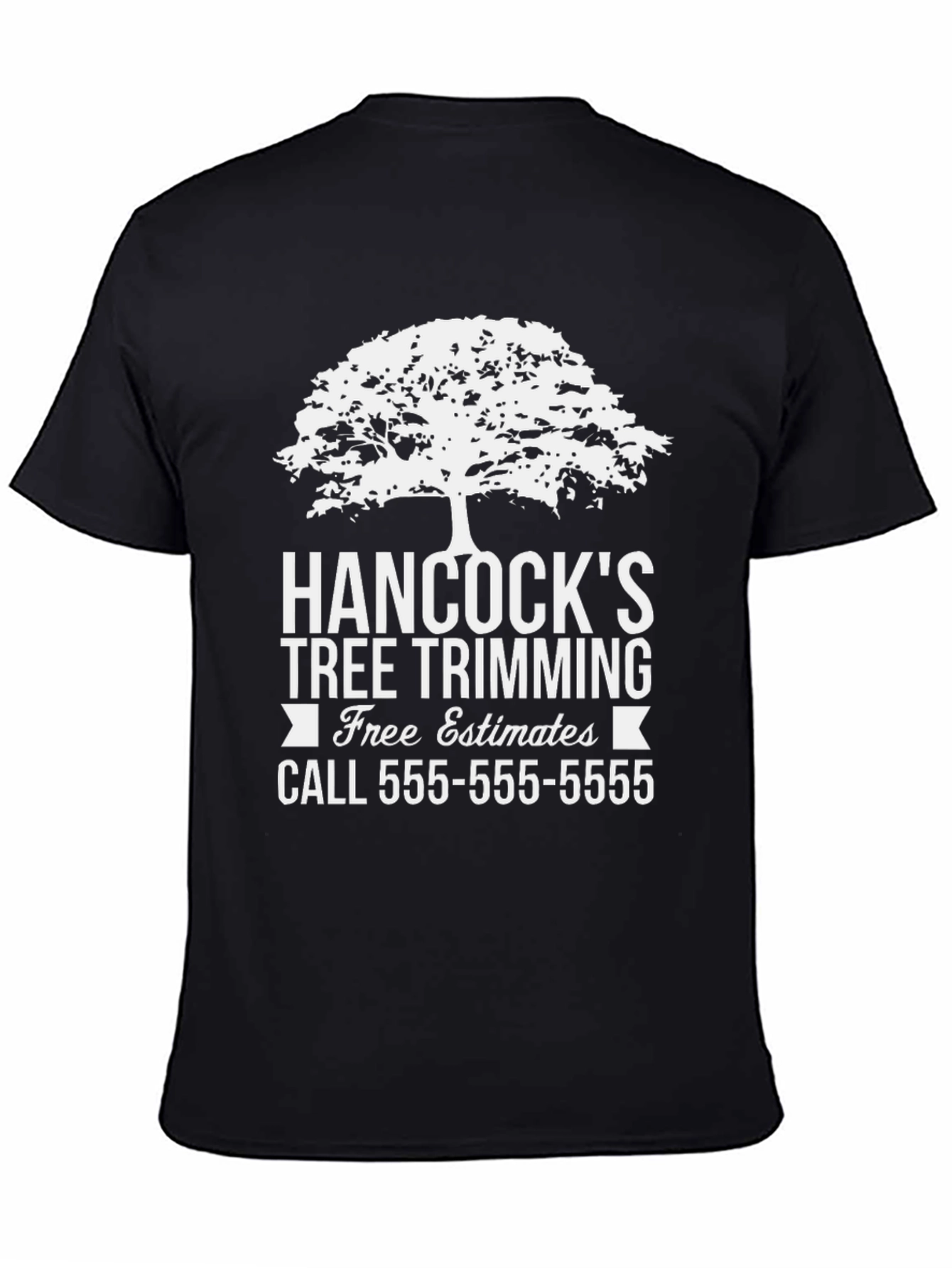Black Hancock's Tree Trimming Tee - Free Estimates! view 4